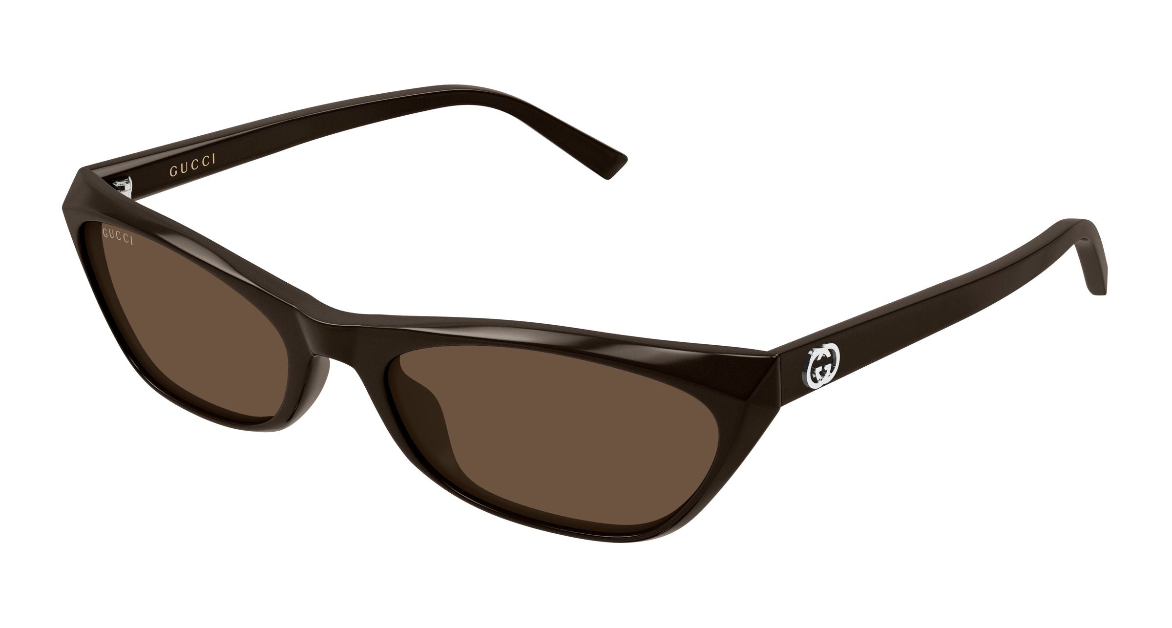 Gucci Donna Gucci GG2203S 003 Occhiali da sole Acetato Marrone Marrone Geometrica