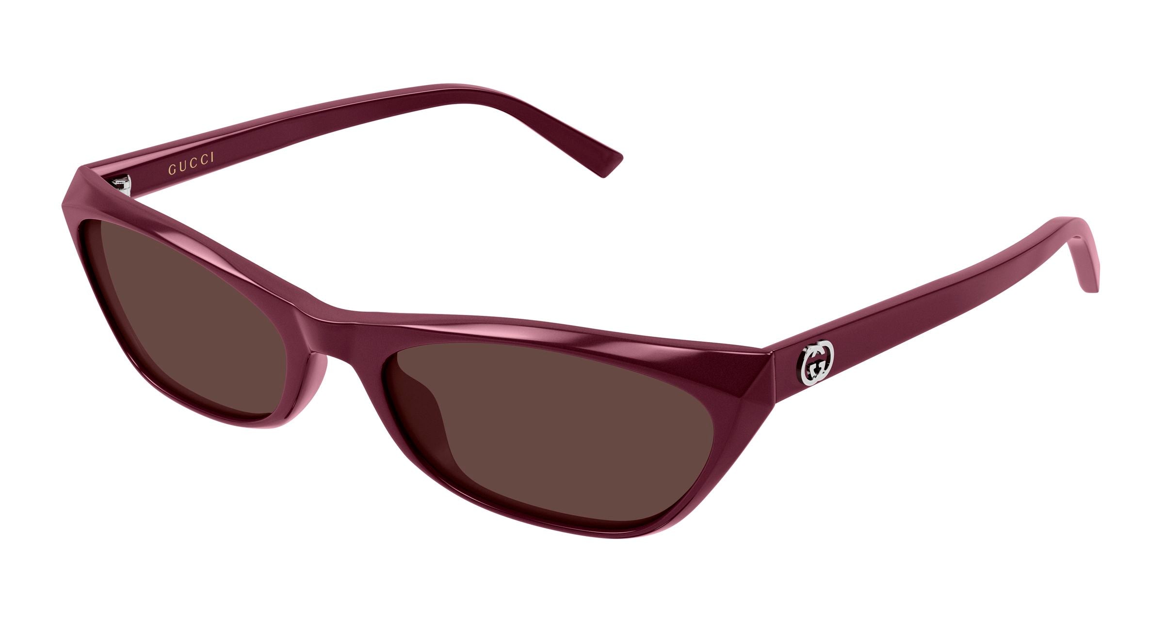 Gucci Donna Gucci GG2203S 004 Occhiali da sole Acetato Bordeaux Viola Geometrica Gucci Donna Gucci GG2203S 004 Occhiali da sole Acetato Bordeaux Viola Geometrica