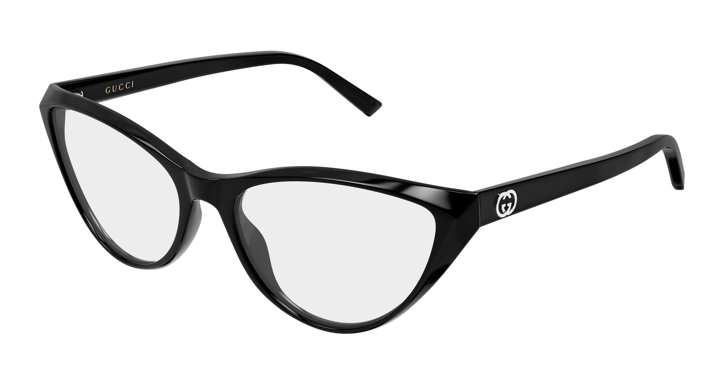 Gucci Donna Gucci GG2205O 001 Montature da vista Acetato Nero Trasparente Cat Eye Gucci Donna Gucci GG2205O 001 Montature da vista Acetato Nero Trasparente Cat Eye