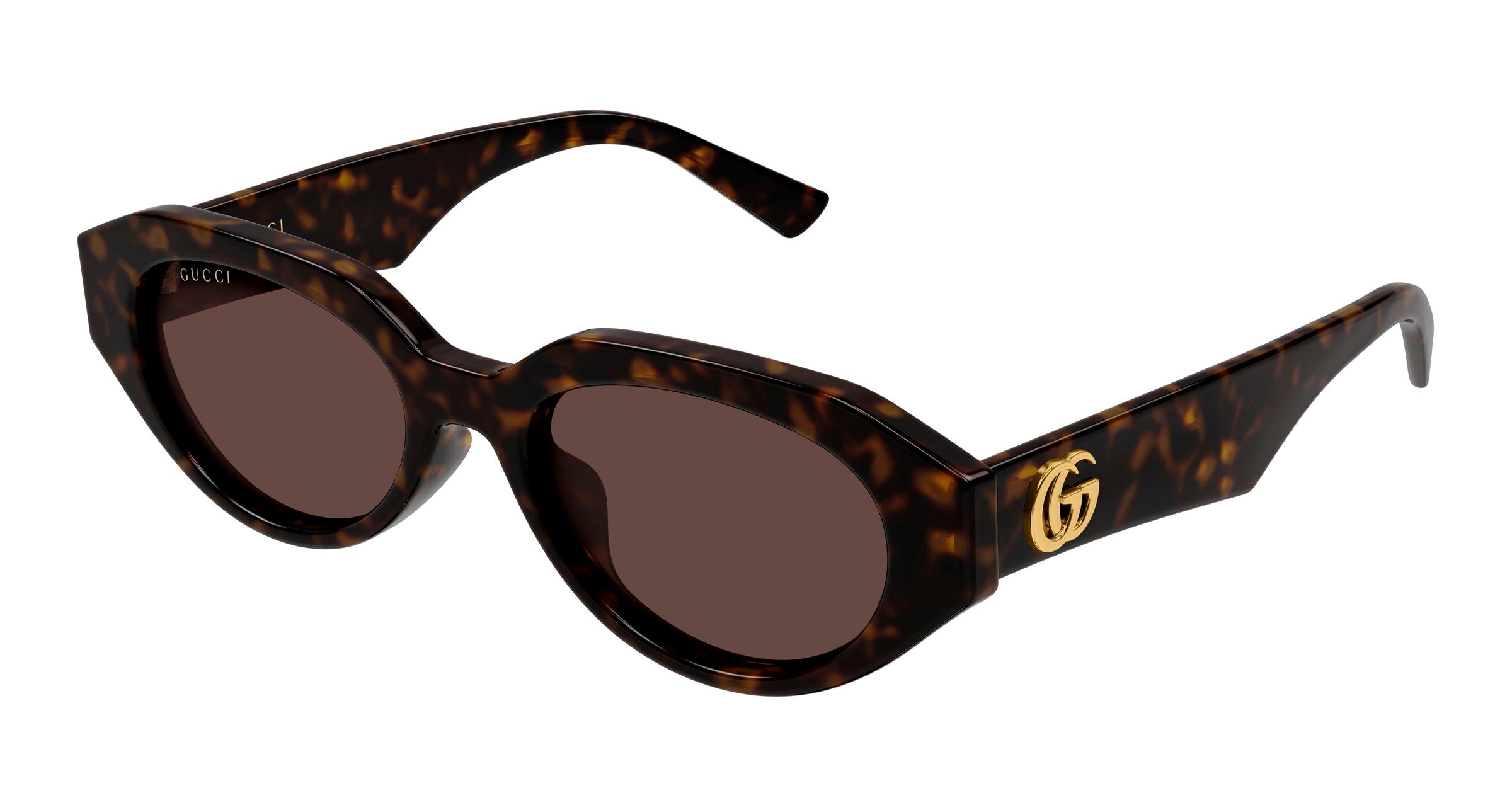 Gucci Donna Gucci GG2206SA 002 Occhiali da sole Acetato Havana Marrone Rotonda Gucci Donna Gucci GG2206SA 002 Occhiali da sole Acetato Havana Marrone Rotonda