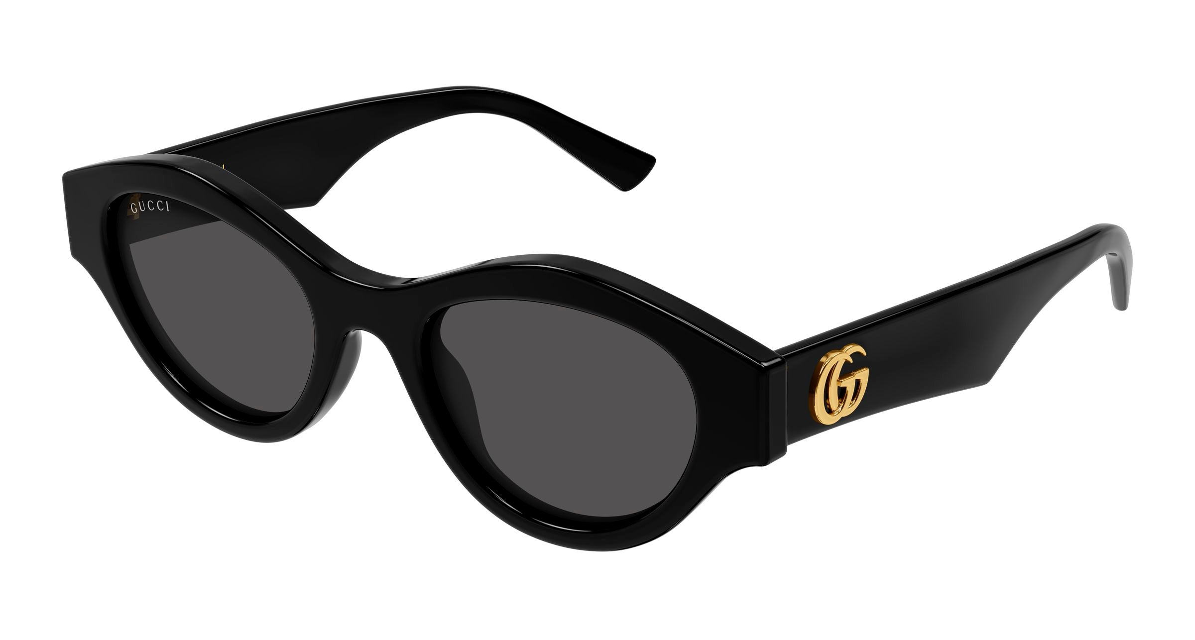 Gucci Donna Gucci GG2207S 001 Occhiali da sole Acetato Nero Grigio Cat Eye