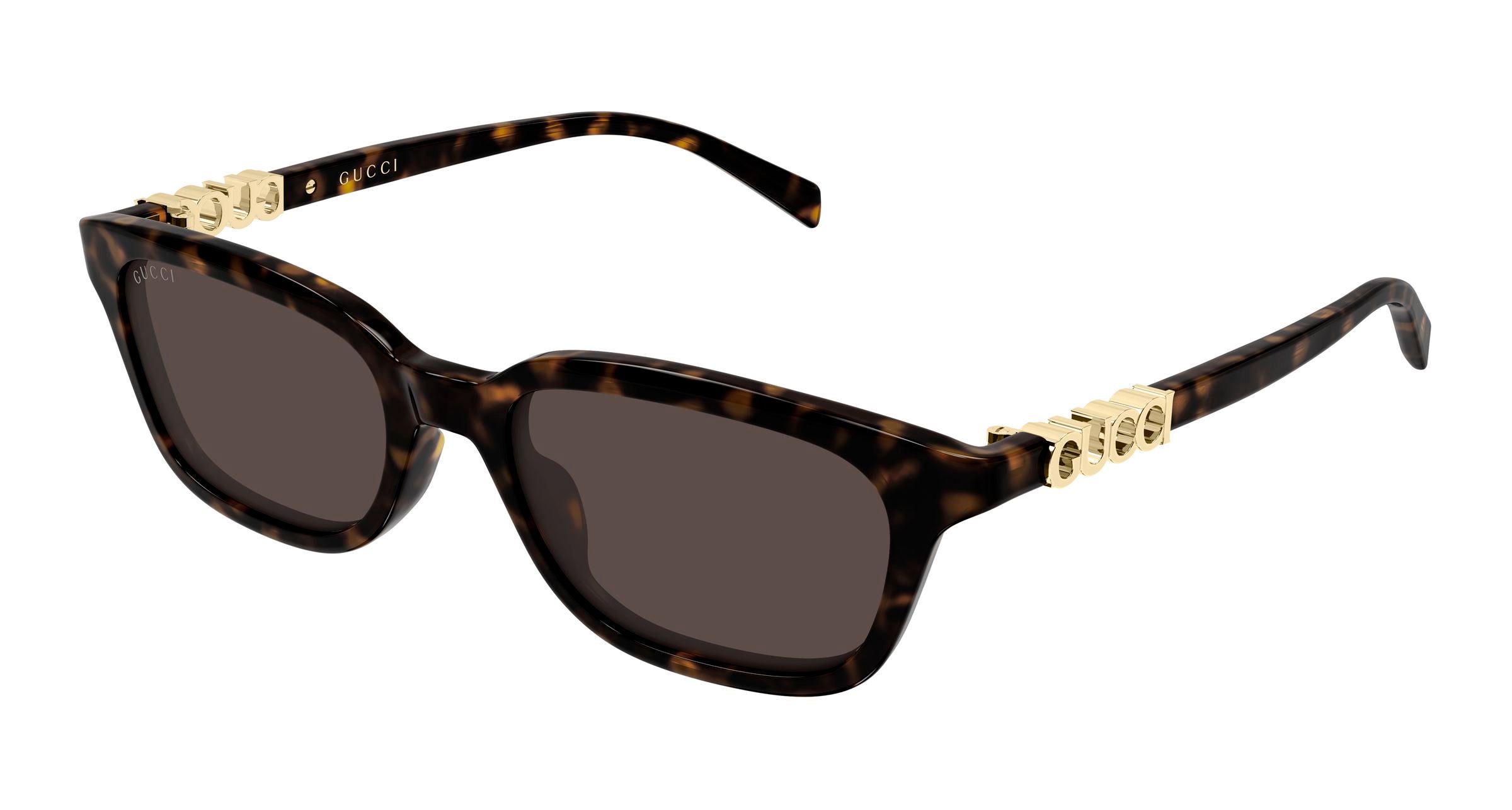 Gucci Donna Gucci GG2208S 002 Occhiali da sole Acetato Havana Marrone Squadrata