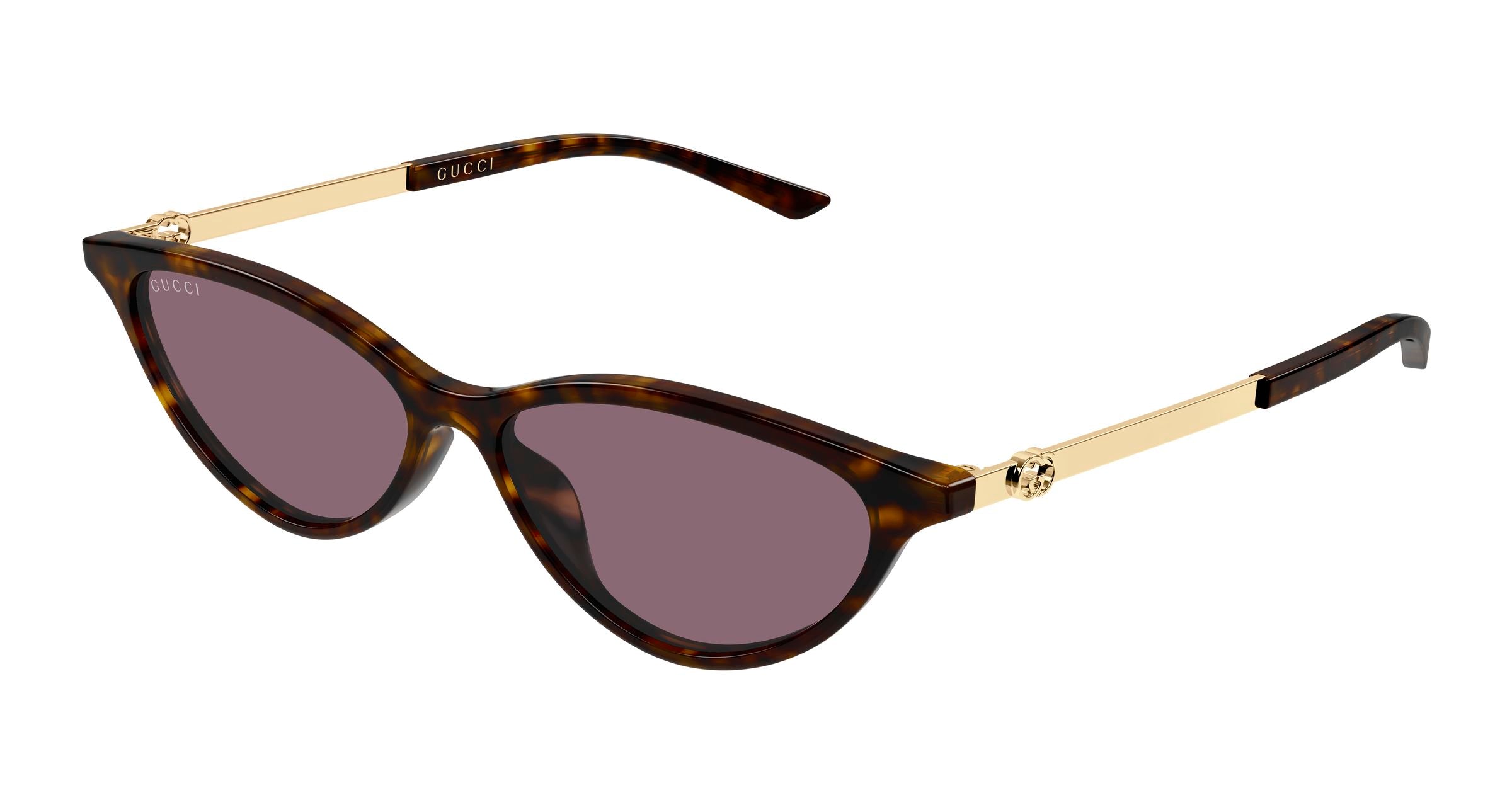 Gucci Donna Gucci GG2211S 003 Occhiali da sole Acetato Havana Viola Cat Eye