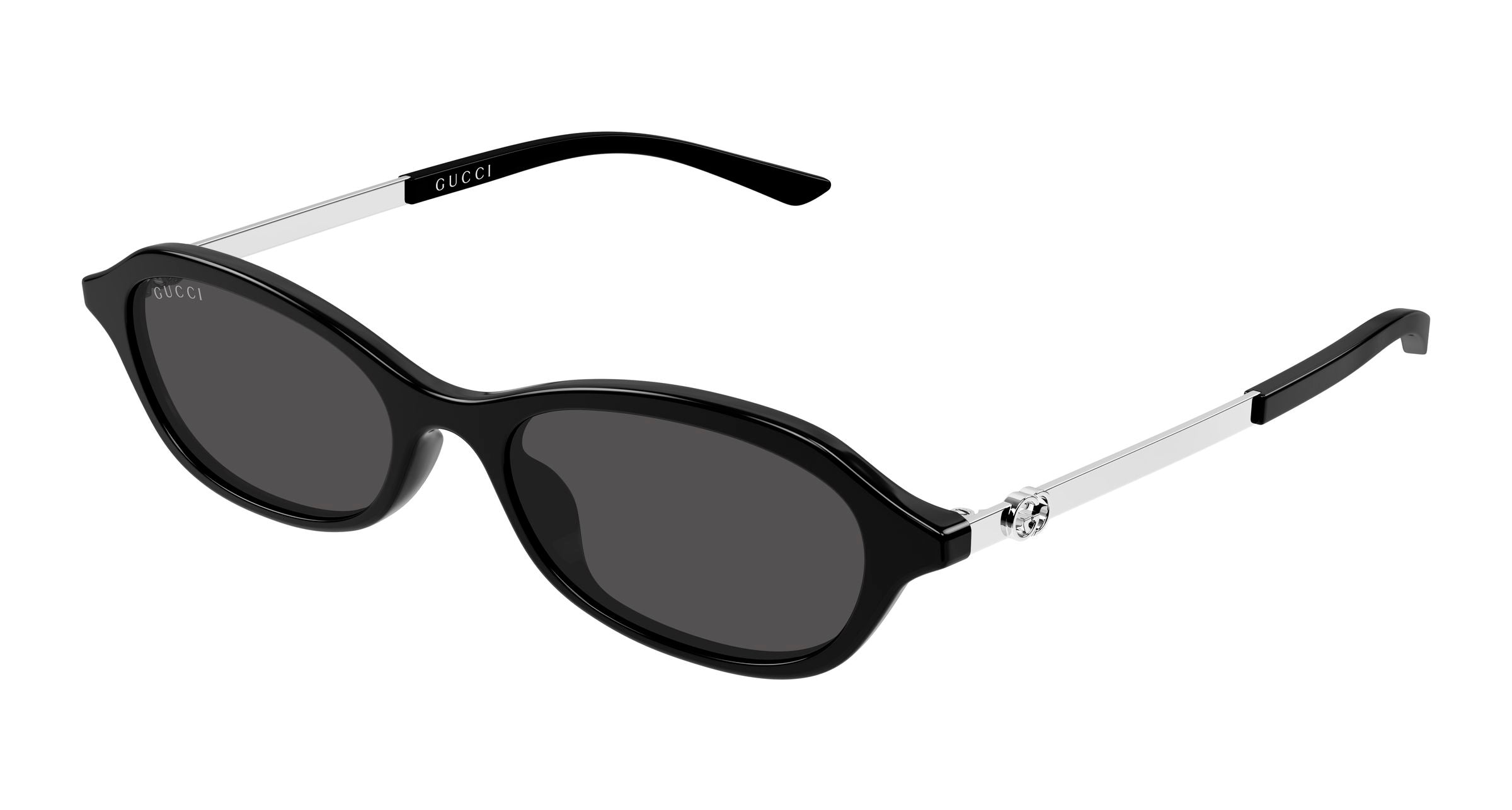 Gucci Donna Gucci GG2212S 002 Occhiali da sole Acetato Nero Grigio Rotonda Gucci Donna Gucci GG2212S 002 Occhiali da sole Acetato Nero Grigio Rotonda