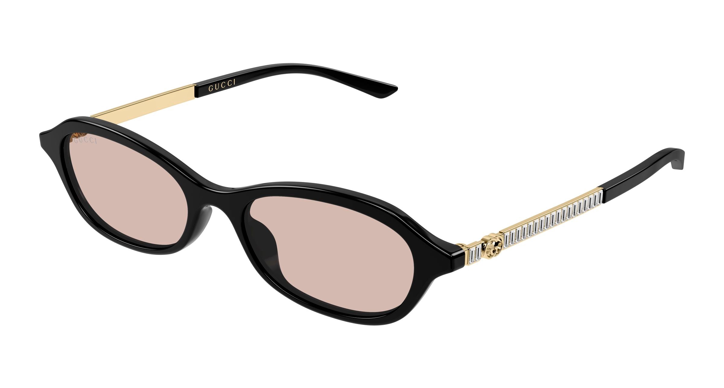 Gucci Donna Gucci GG2212S 004 Occhiali da sole Acetato Nero Rosa Rotonda Gucci Donna Gucci GG2212S 004 Occhiali da sole Acetato Nero Rosa Rotonda