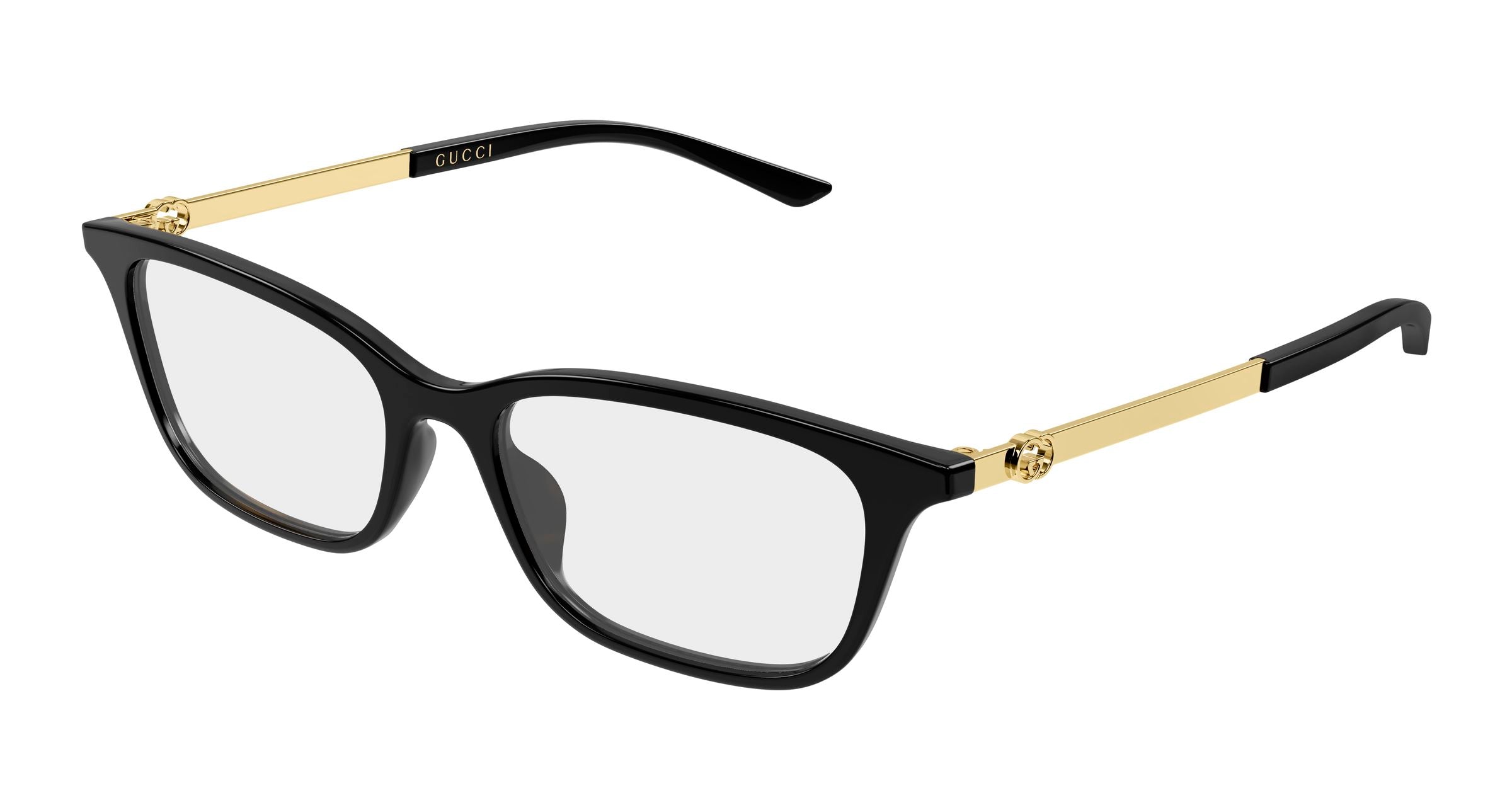 Gucci Donna Gucci GG2213O 001 Montature da vista Acetato Nero Trasparente Squadrata Gucci Donna Gucci GG2213O 001 Montature da vista Acetato Nero Trasparente Squadrata