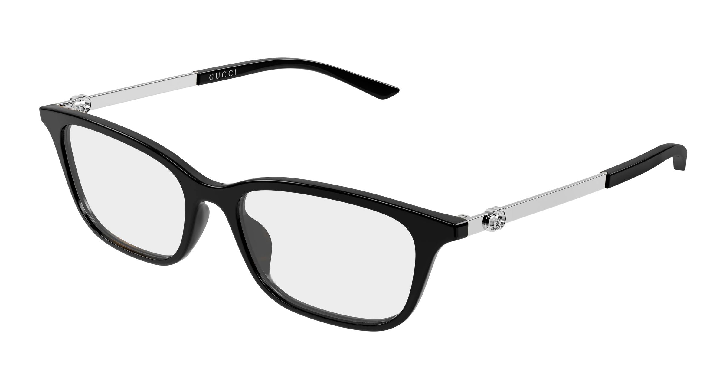 Gucci Donna Gucci GG2213O 002 Montature da vista Acetato Nero Trasparente Squadrata Gucci Donna Gucci GG2213O 002 Montature da vista Acetato Nero Trasparente Squadrata