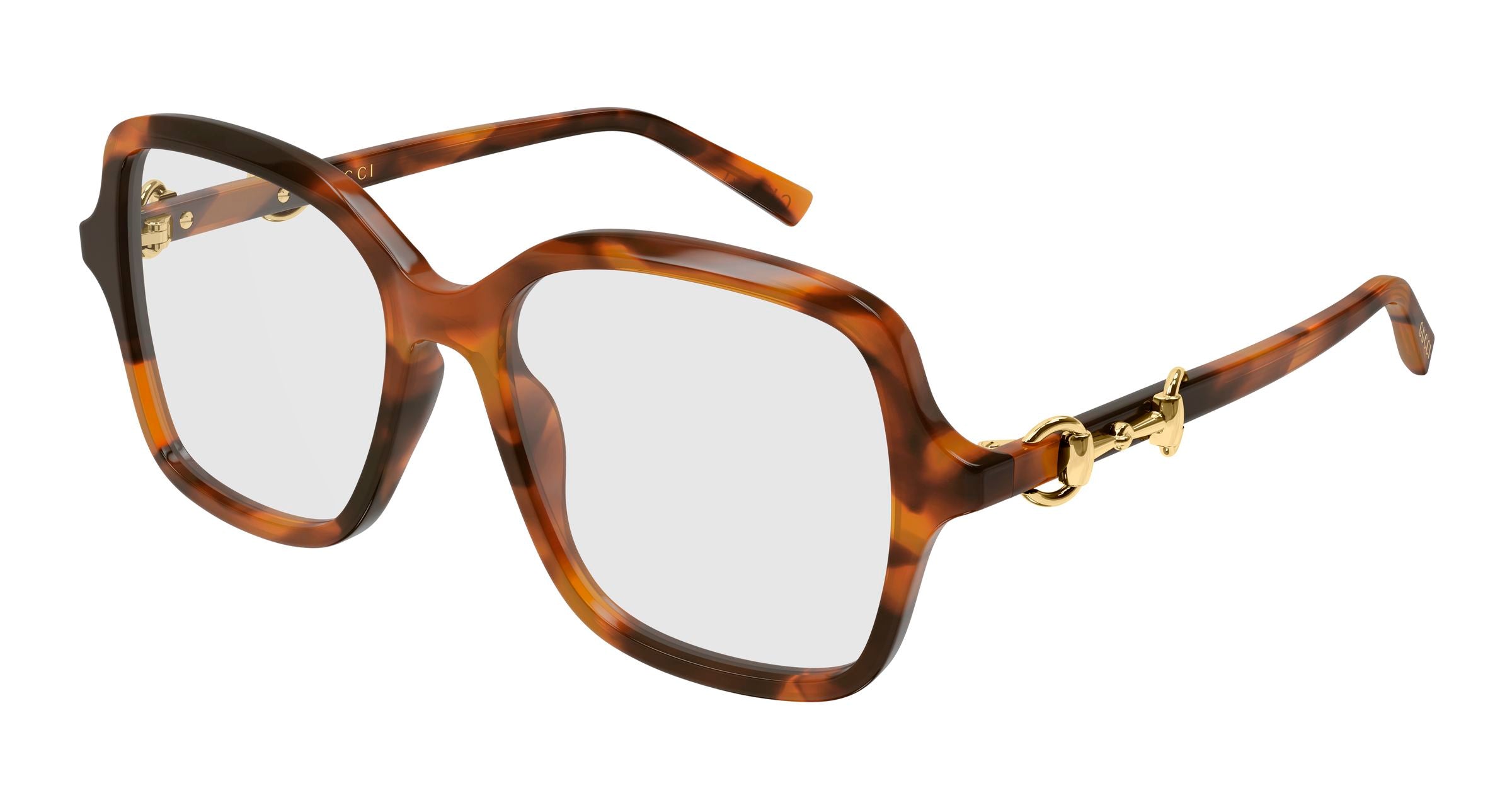 Gucci Donna Gucci GG2217O 002 Montature da vista Acetato Havana Trasparente Farfalla Gucci Donna Gucci GG2217O 002 Montature da vista Acetato Havana Trasparente Farfalla
