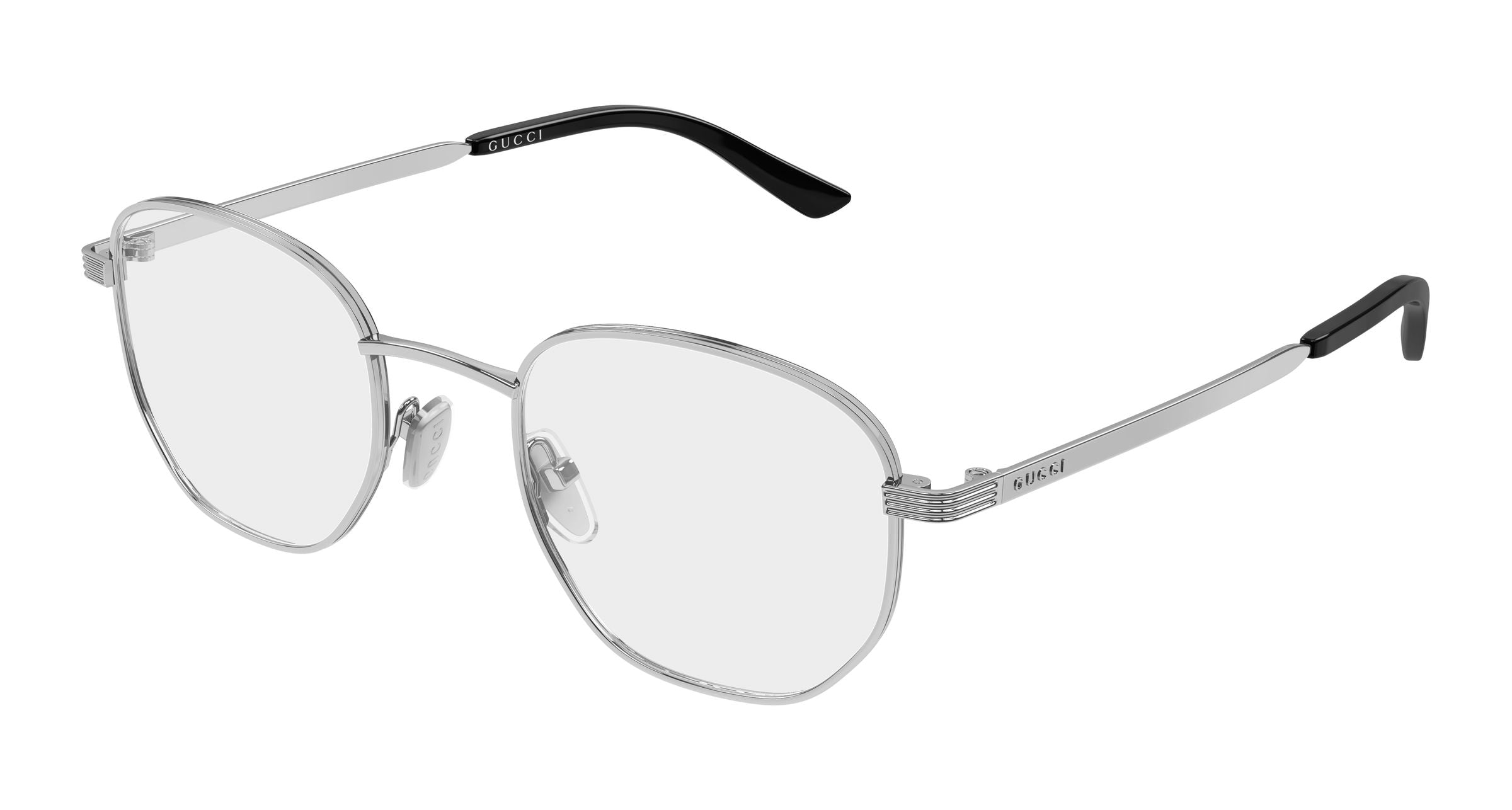 Gucci Donna Gucci GG2224O 001 Montature da vista Metallo Rutenio Trasparente Rotonda Gucci Donna Gucci GG2224O 001 Montature da vista Metallo Rutenio Trasparente Rotonda
