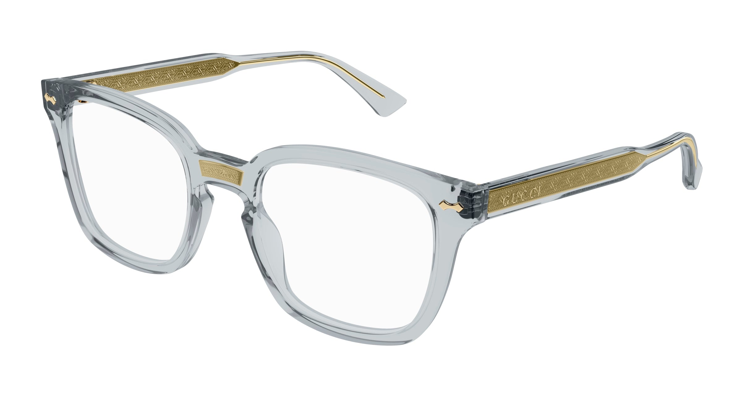 Gucci Unisex Gucci GG0184O 005 Montature da vista Acetato Grigio Trasparente Squadrata Gucci Unisex Gucci GG0184O 005 Montature da vista Acetato Grigio Trasparente Squadrata