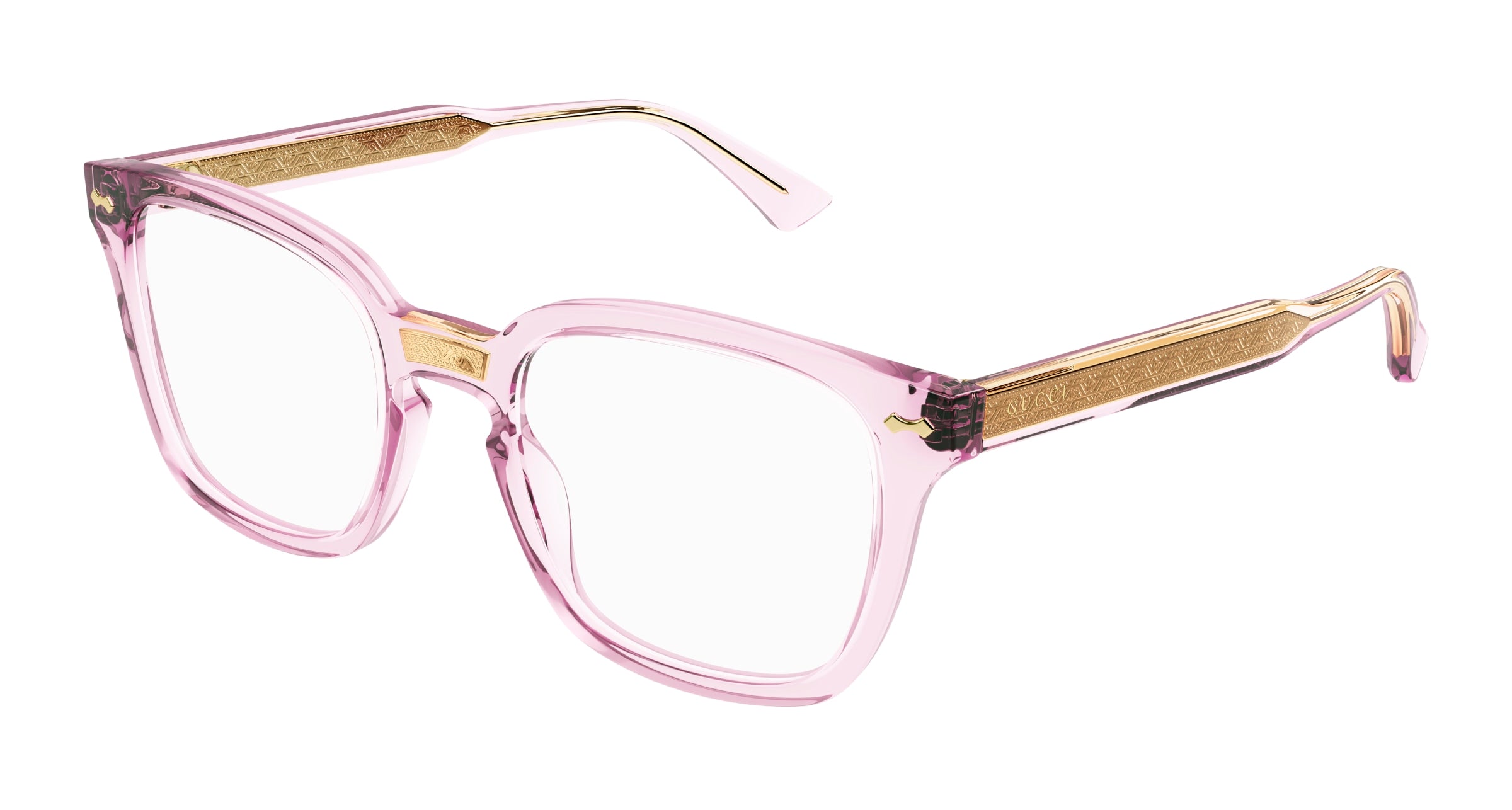 Gucci Unisex Gucci GG0184O 013 Montature da vista Acetato Rosa Squadrata Gucci Unisex Gucci GG0184O 013 Montature da vista Acetato Rosa Squadrata