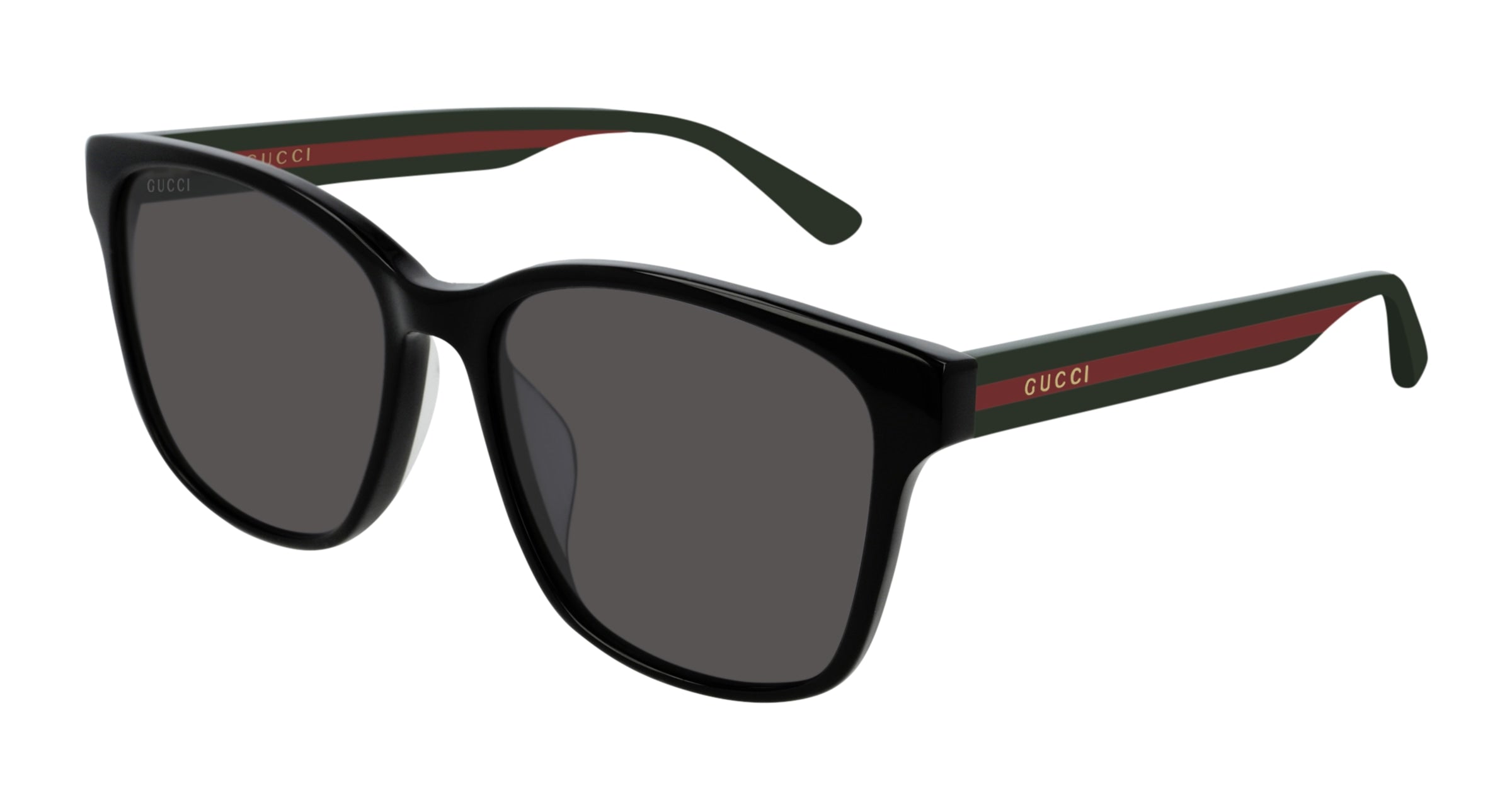 Gucci Unisex Gucci GG0417SK 001 Occhiali da sole Plastica Nero Grigio Squadrata Normale