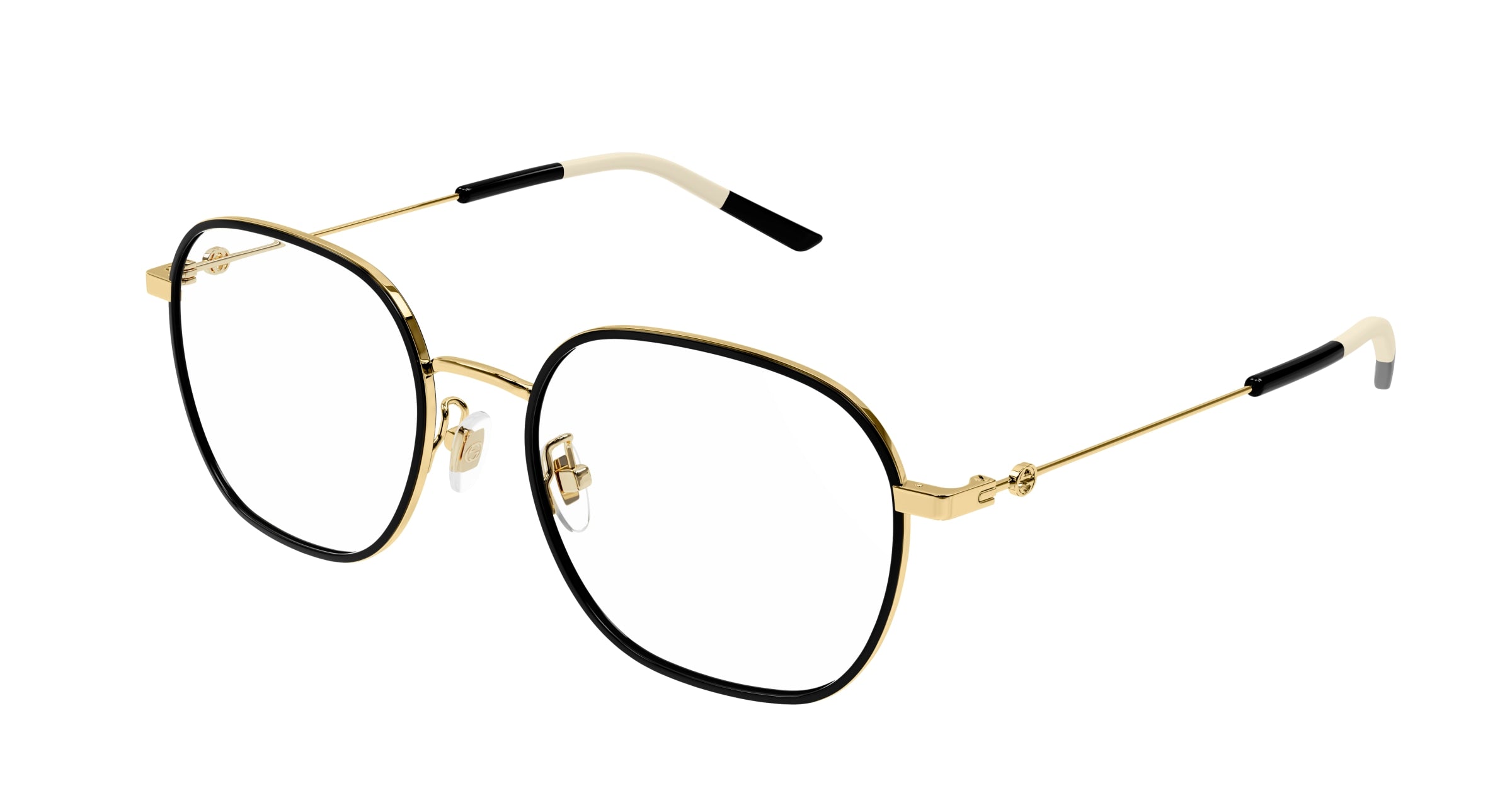 Gucci Unisex Gucci GG1198OA 003 Montature da vista Metallo Oro / Nero Squadrata Gucci Unisex Gucci GG1198OA 003 Montature da vista Metallo Oro / Nero Squadrata