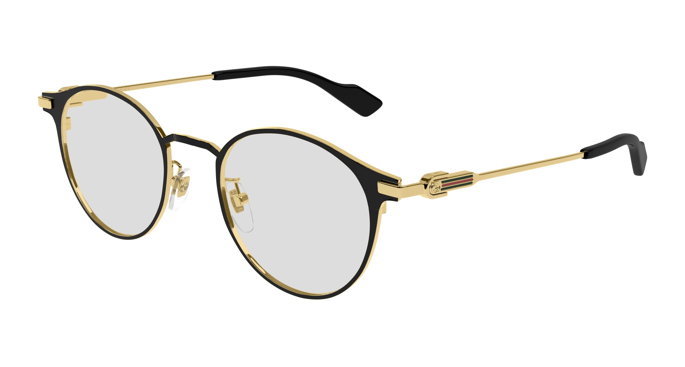 Gucci Unisex Gucci GG1739OK 001 Montature da vista Titanio Nero Trasparente Rotonda Gucci Unisex Gucci GG1739OK 001 Montature da vista Titanio Nero Trasparente Rotonda