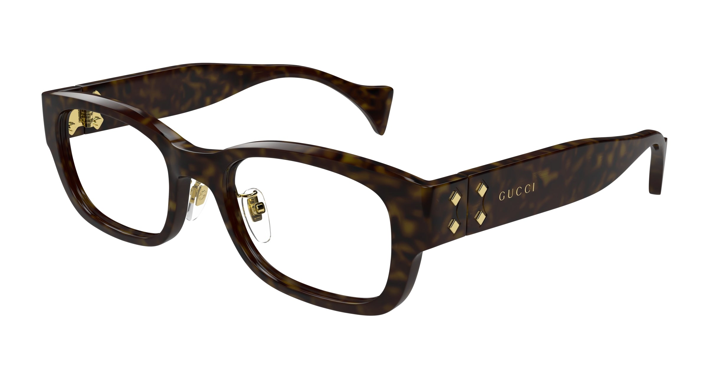 Gucci Unisex Gucci GG1744OJ 002 Montature da vista Acetato Havana Trasparente Squadrata Gucci Unisex Gucci GG1744OJ 002 Montature da vista Acetato Havana Trasparente Squadrata