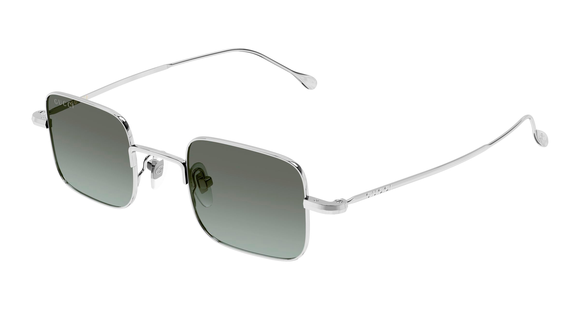 Gucci Unisex Gucci GG1813S 010 Occhiali da sole Metallo Argento Marrone Squadrata