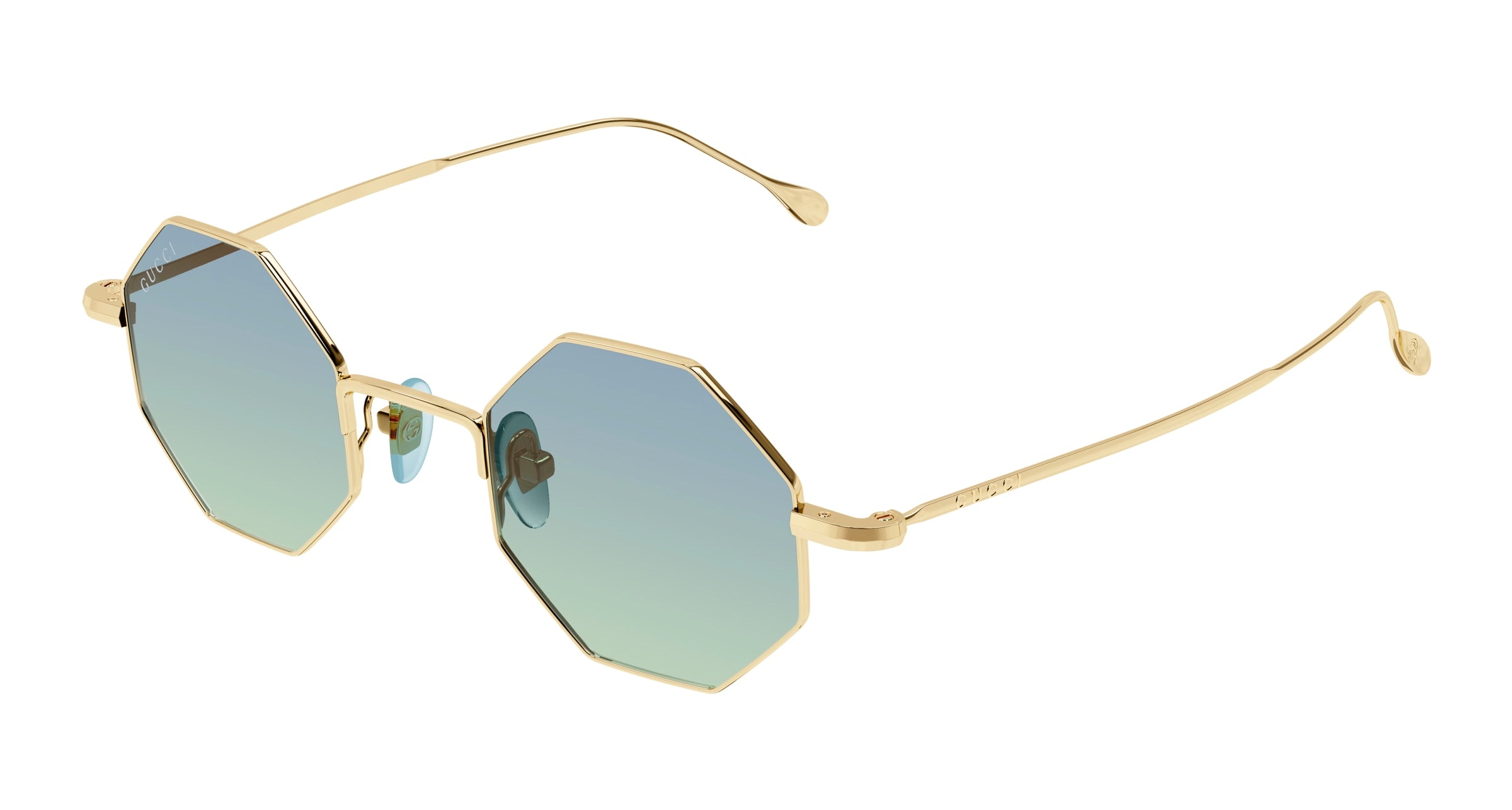 Gucci Unisex Gucci GG1814S 004 Occhiali da sole Metallo Oro Geometrica