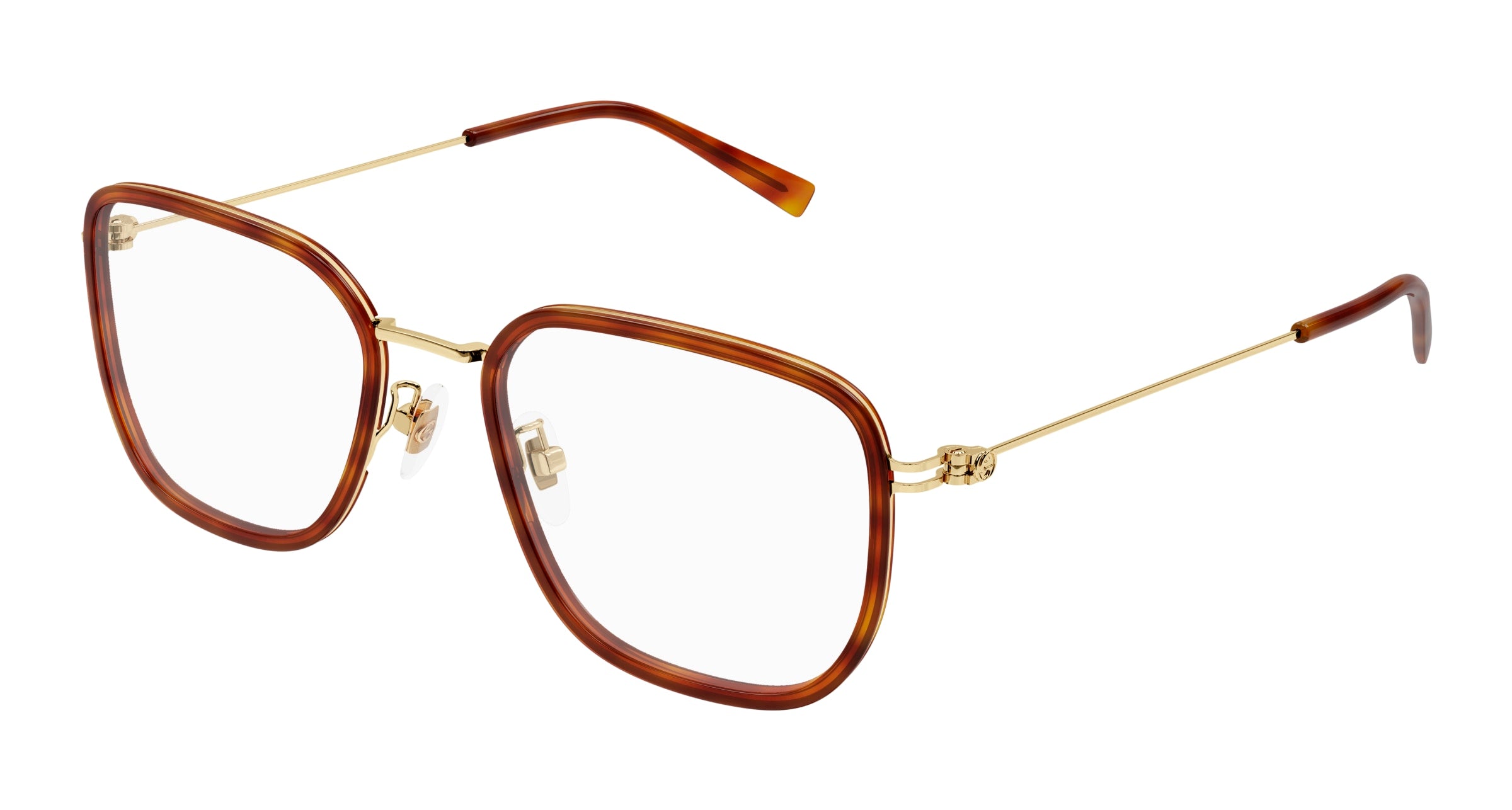 Gucci Unisex Gucci GG1852OA 002 Montature da vista Iniettato Havana Trasparente Squadrata Gucci Unisex Gucci GG1852OA 002 Montature da vista Iniettato Havana Trasparente Squadrata