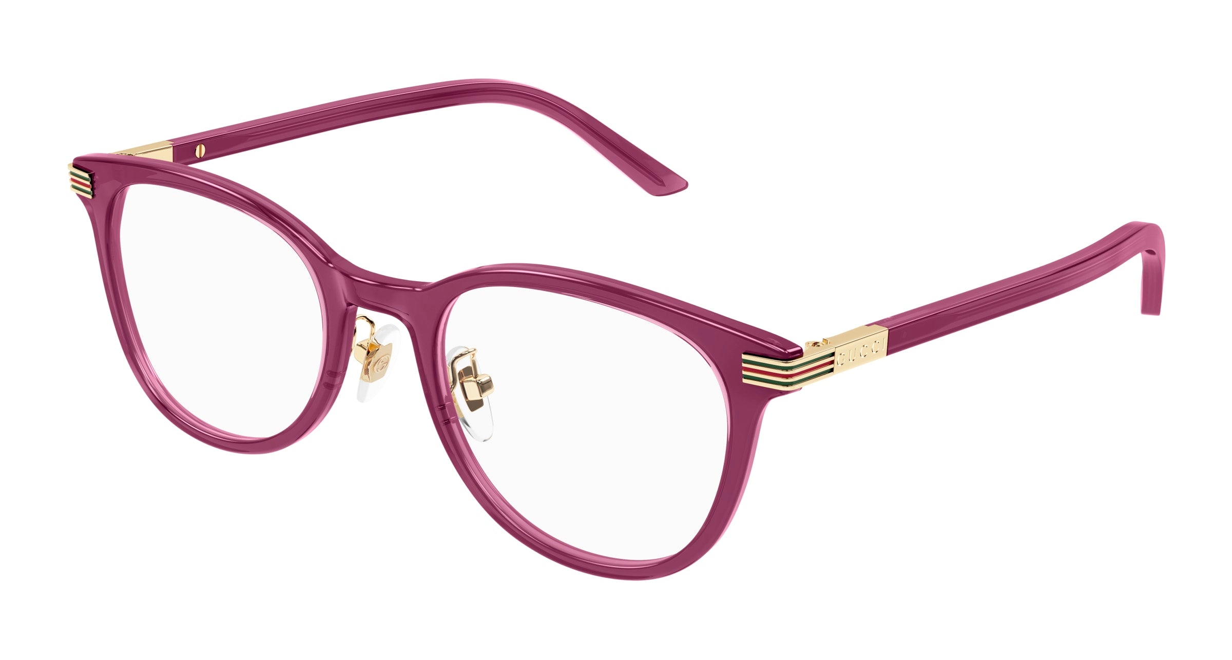 Gucci Unisex Gucci GG1905OJ 003 Montature da vista Acetato Bordeaux Trasparente Rotonda Gucci Unisex Gucci GG1905OJ 003 Montature da vista Acetato Bordeaux Trasparente Rotonda