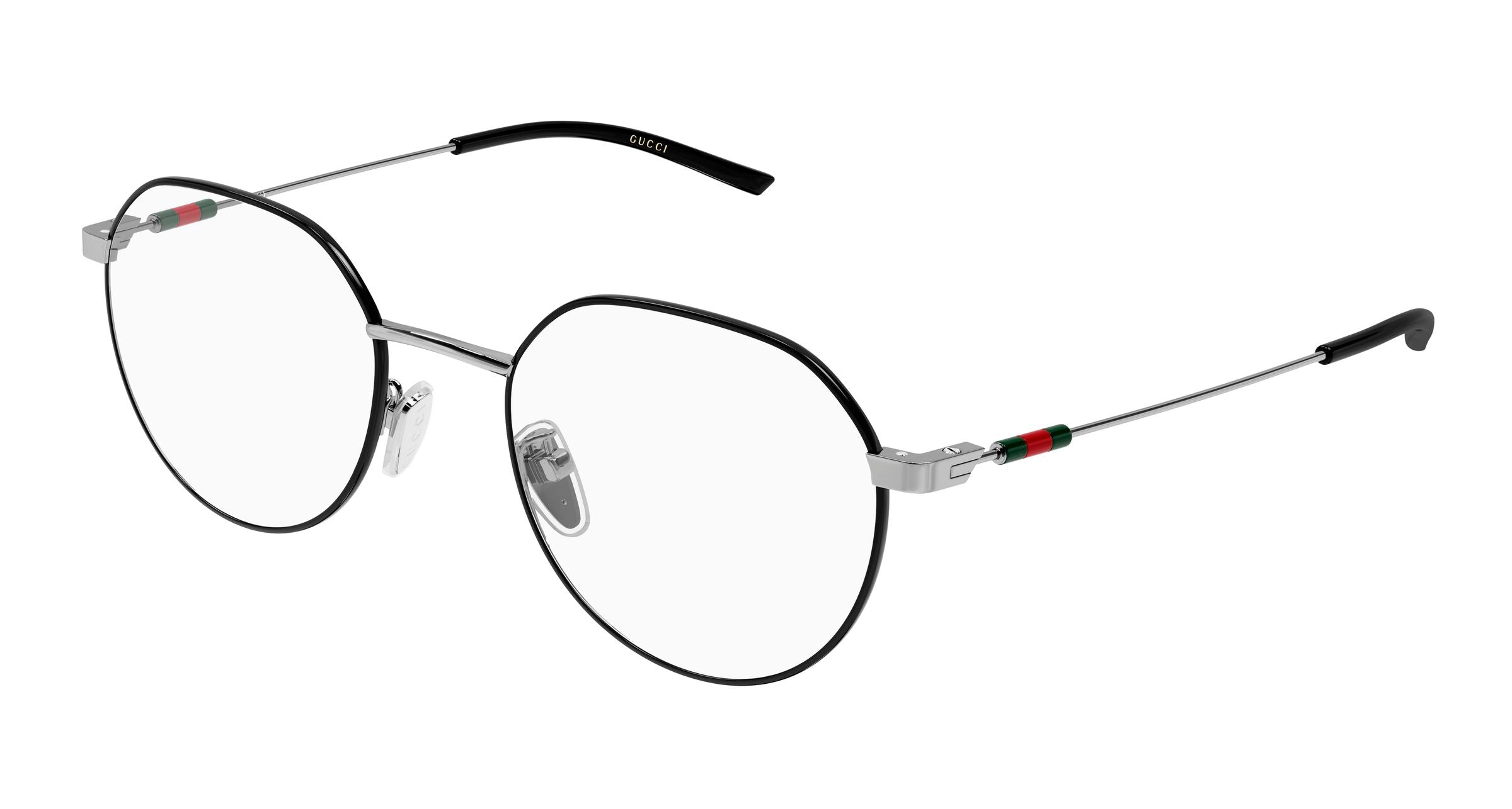 Gucci Unisex Gucci GG2141OK 002 Montature da vista Metallo Nero Trasparente Rotonda Gucci Unisex Gucci GG2141OK 002 Montature da vista Metallo Nero Trasparente Rotonda