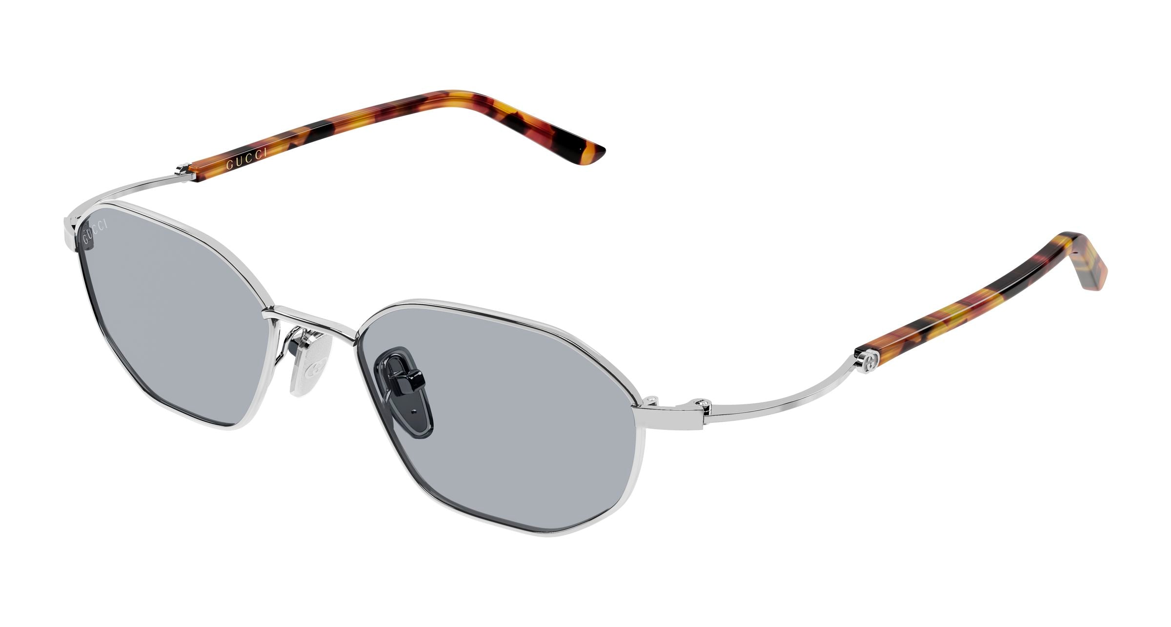 Gucci Unisex Gucci GG2257S 004 Occhiali da sole Metallo Argento Grigio Geometrica Gucci Unisex Gucci GG2257S 004 Occhiali da sole Metallo Argento Grigio Geometrica
