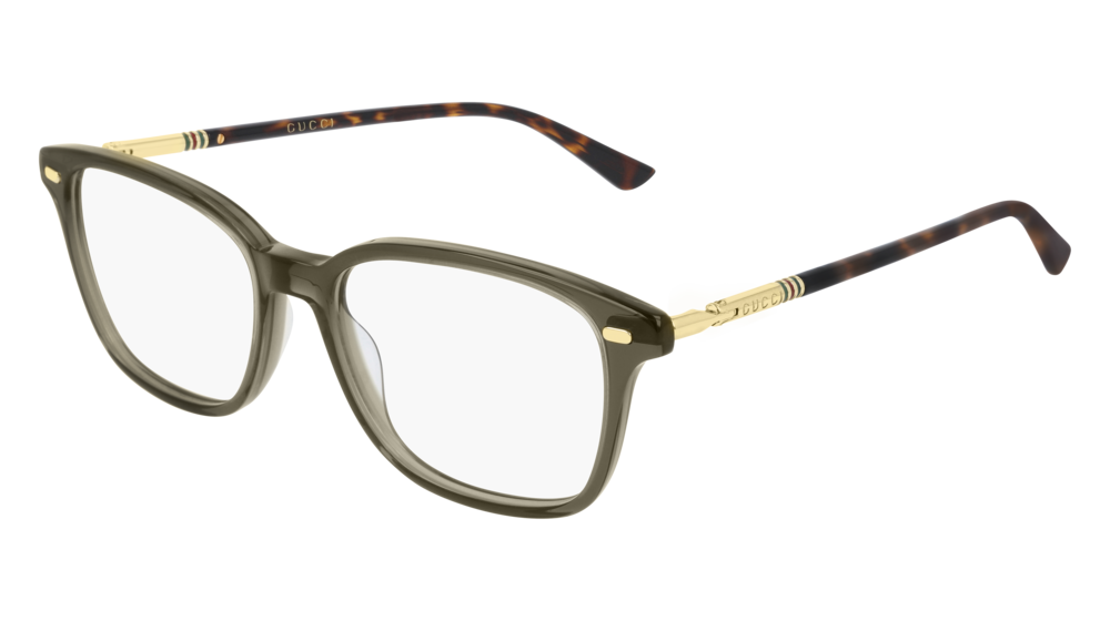 Gucci Uomo GG0520O 004 Montature da vista Acetato Verde Trasparente Squadrata Gucci Uomo GG0520O 004 Montature da vista Acetato Verde Trasparente Squadrata