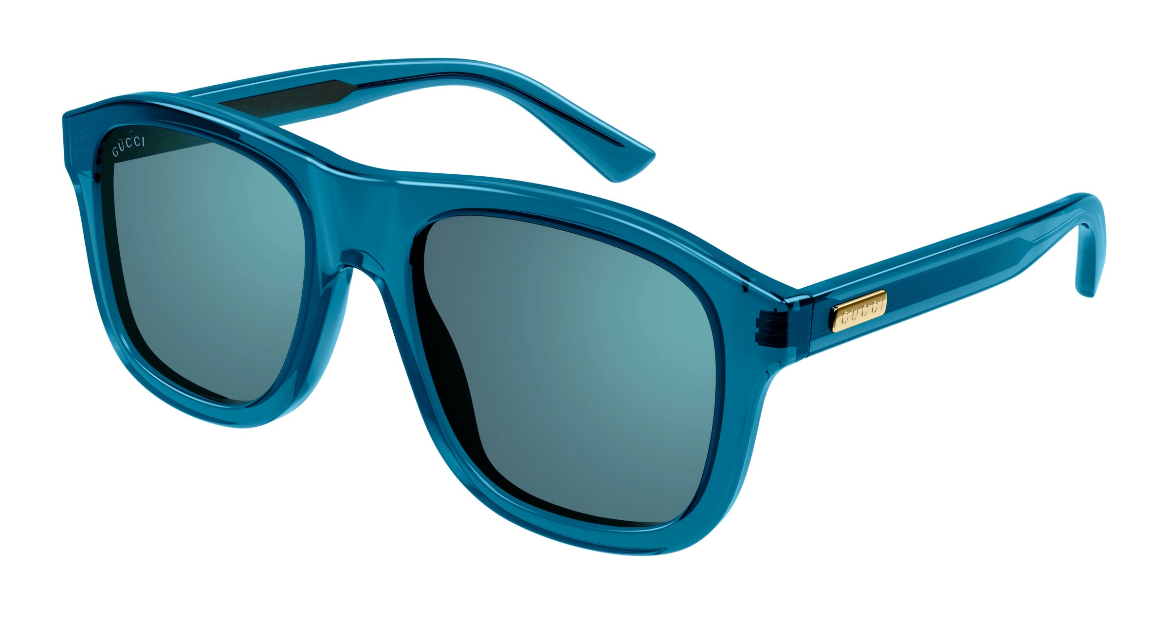 Gucci Uomo GG1316S 005 Occhiali da sole Acetato Blu Blu Pilot Normale Flash Gucci Uomo GG1316S 005 Occhiali da sole Acetato Blu Blu Pilot Normale Flash