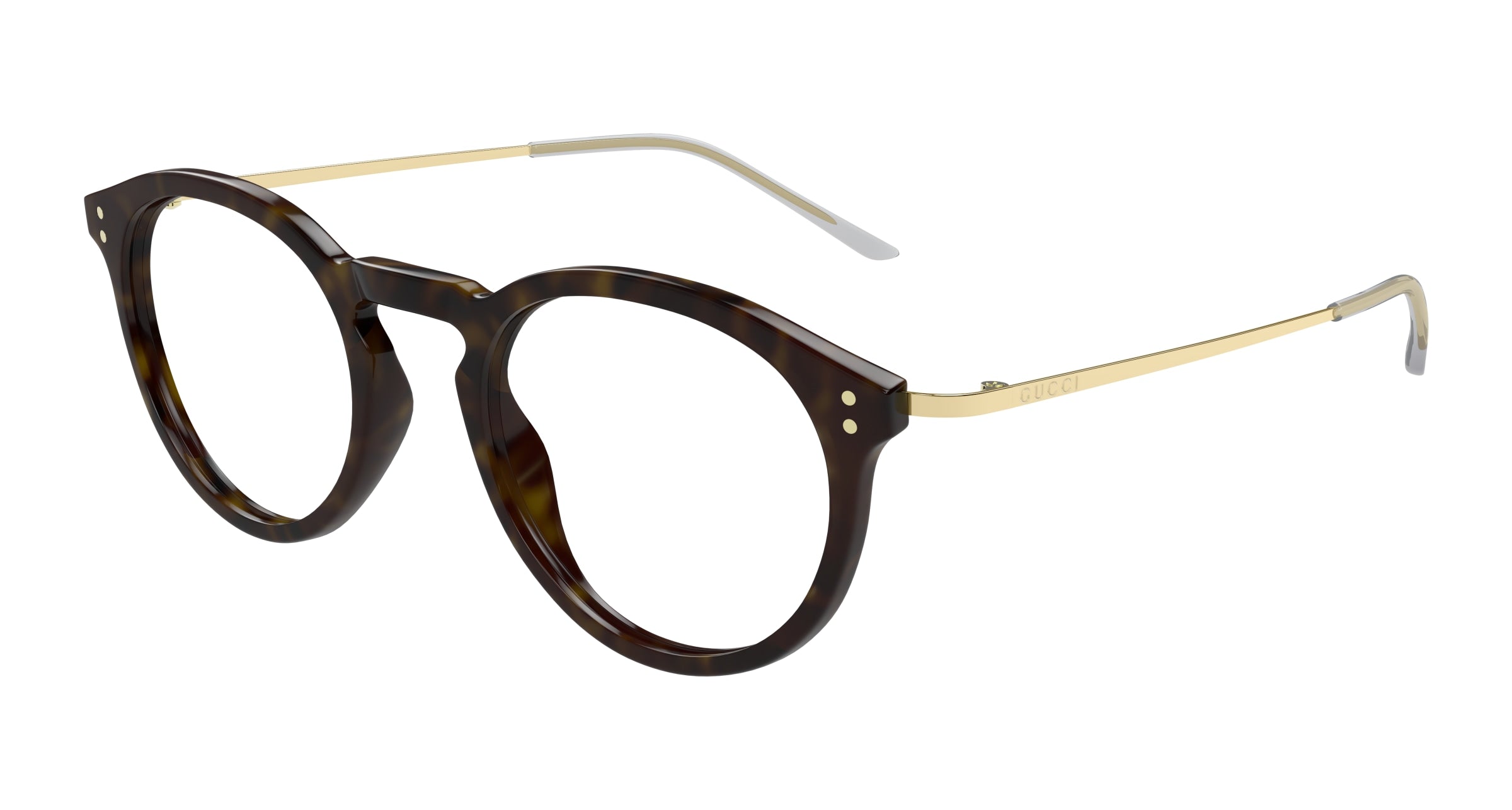 Gucci Uomo GG1710O 002 Montature da vista Acetato Havana Trasparente Rotonda Gucci Uomo GG1710O 002 Montature da vista Acetato Havana Trasparente Rotonda