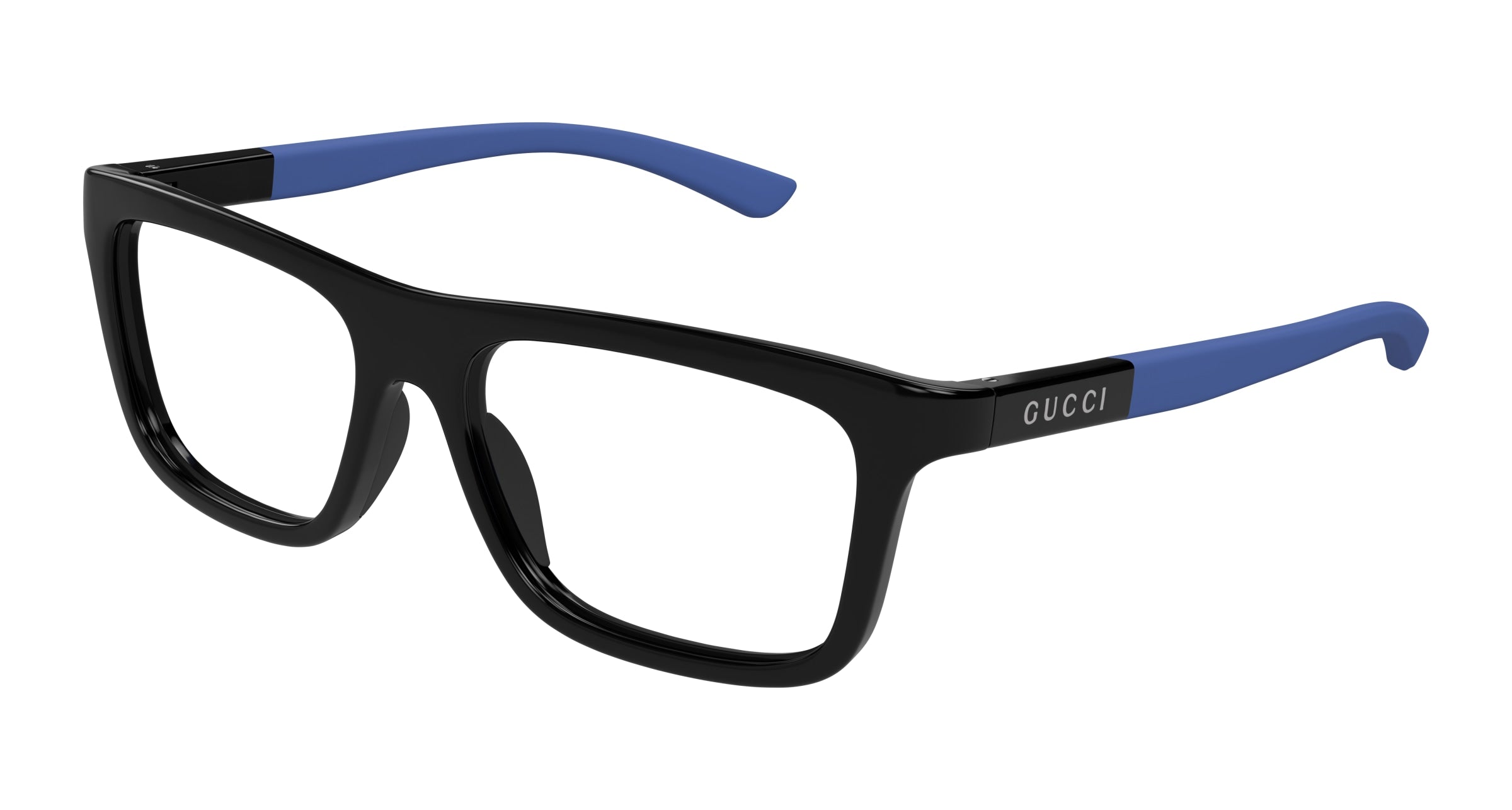 Gucci Uomo GG1737O 003 Montature da vista Iniettato Nero Trasparente Squadrata