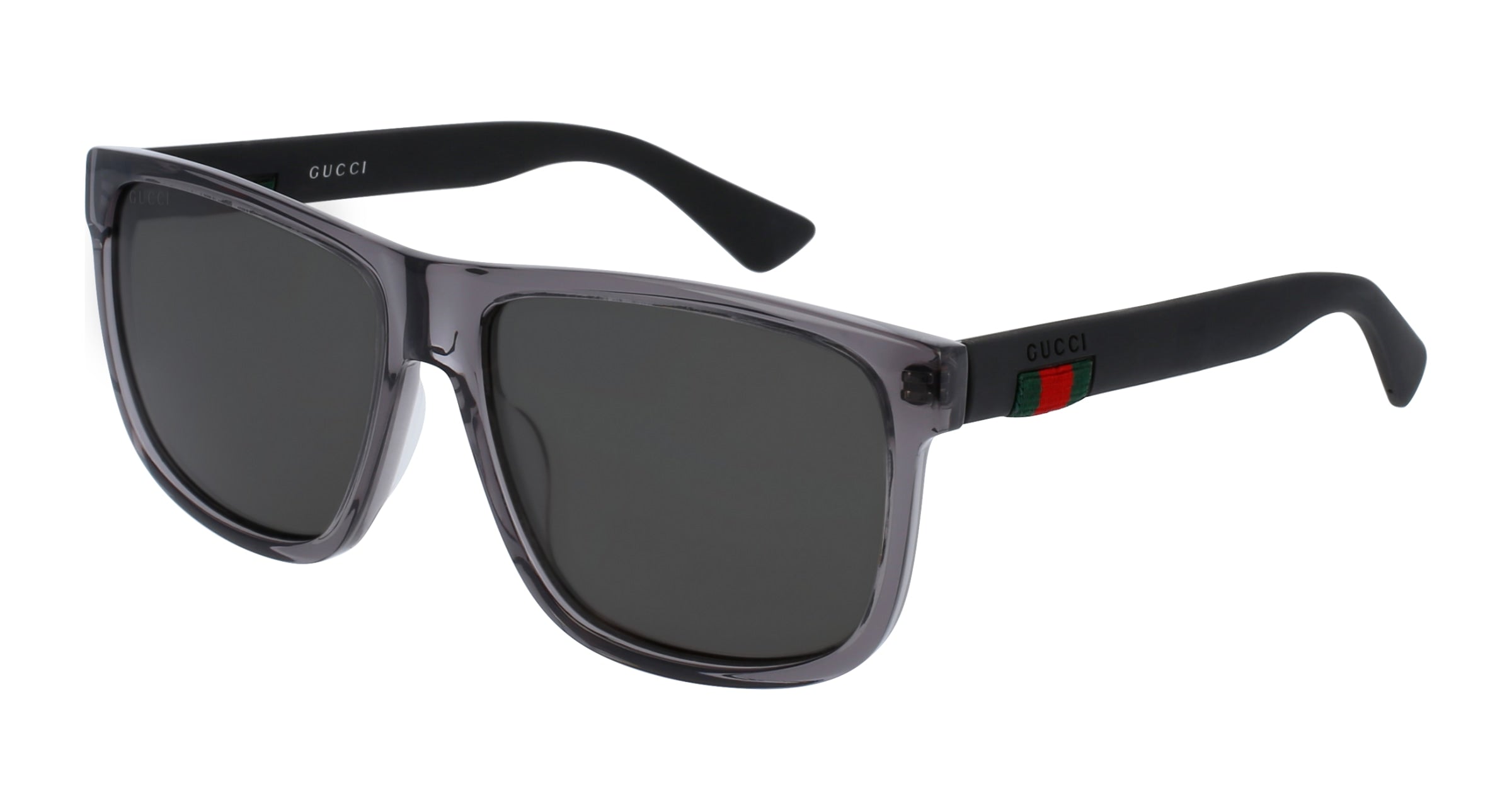 Gucci Uomo Gucci GG0010S 004 Occhiali da sole Acetato Grigio Grigio Squadrata Polarizzata