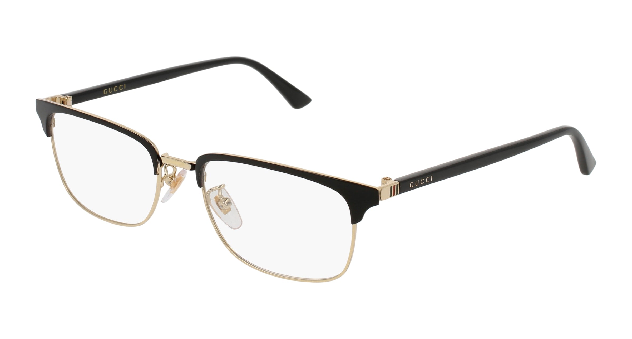 Gucci Uomo Gucci GG0131O 001 Montature da vista Metallo Nero Trasparente Squadrata Gucci Uomo Gucci GG0131O 001 Montature da vista Metallo Nero Trasparente Squadrata
