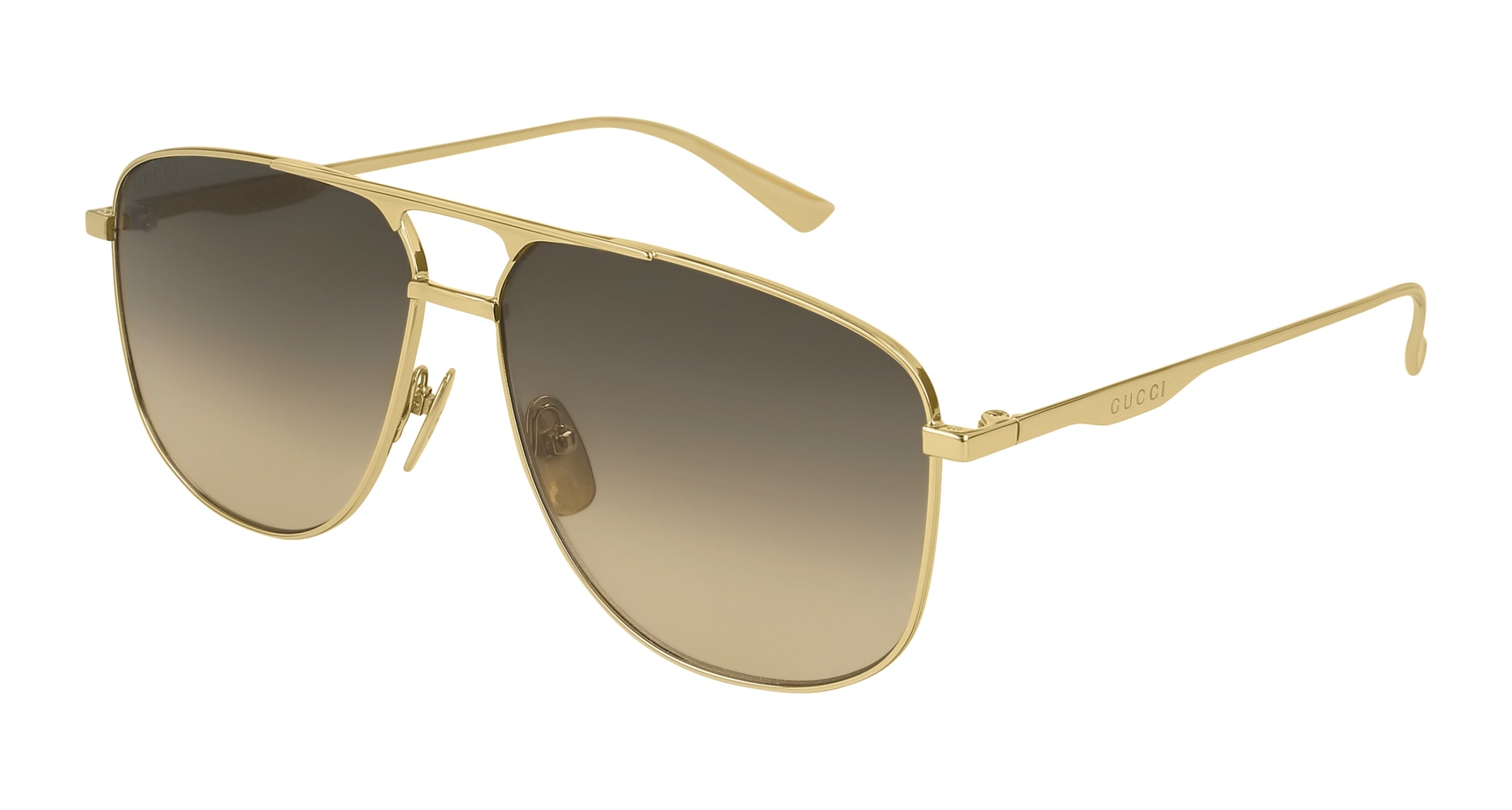 Gucci Uomo Gucci GG0336S 001 Occhiali da sole Metallo Oro Marrone Pilot Normale Gucci Uomo Gucci GG0336S 001 Occhiali da sole Metallo Oro Marrone Pilot Normale