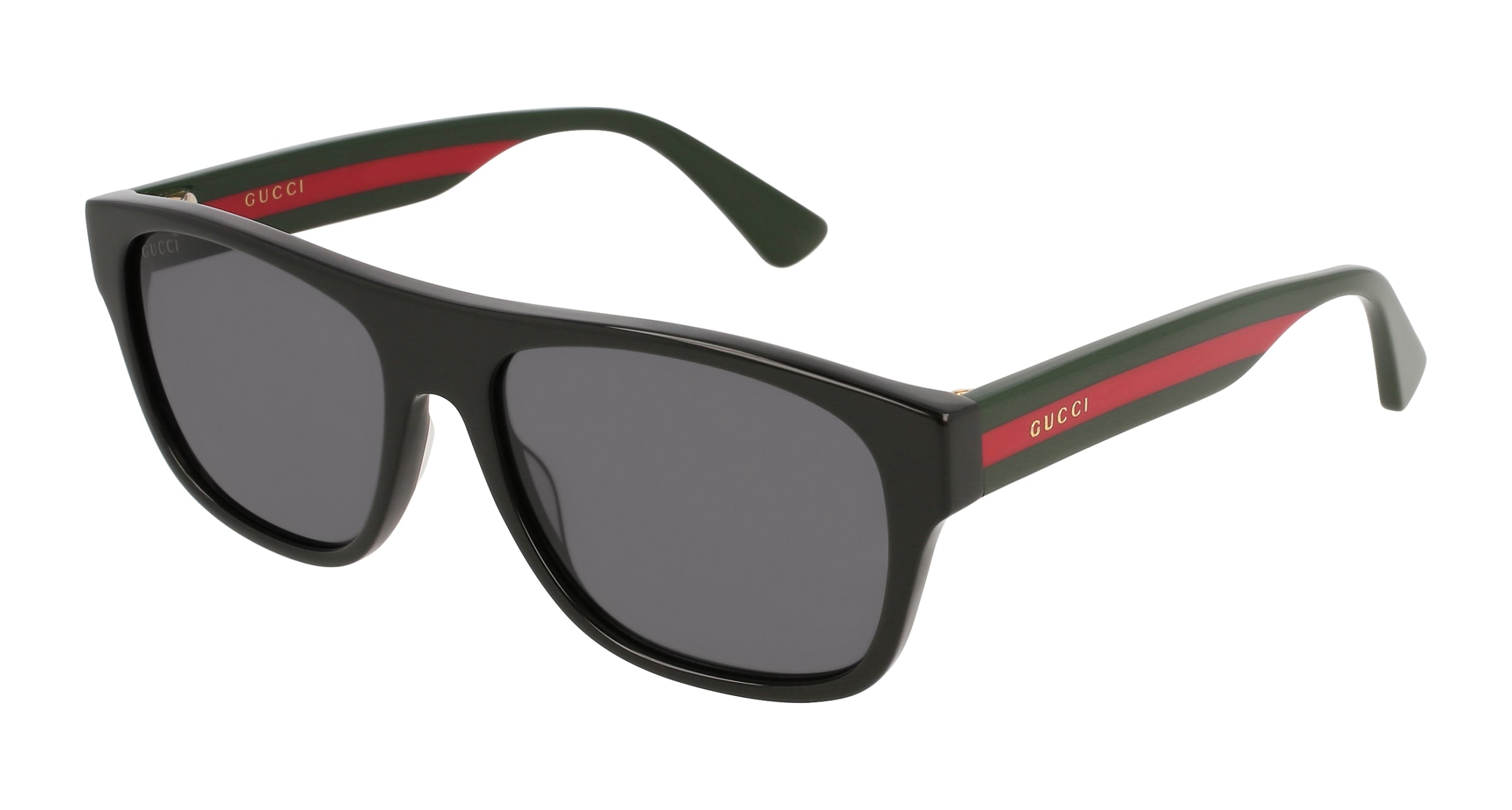 Gucci Uomo Gucci GG0341S 001 Occhiali da sole Acetato Nero Grigio Squadrata Normale