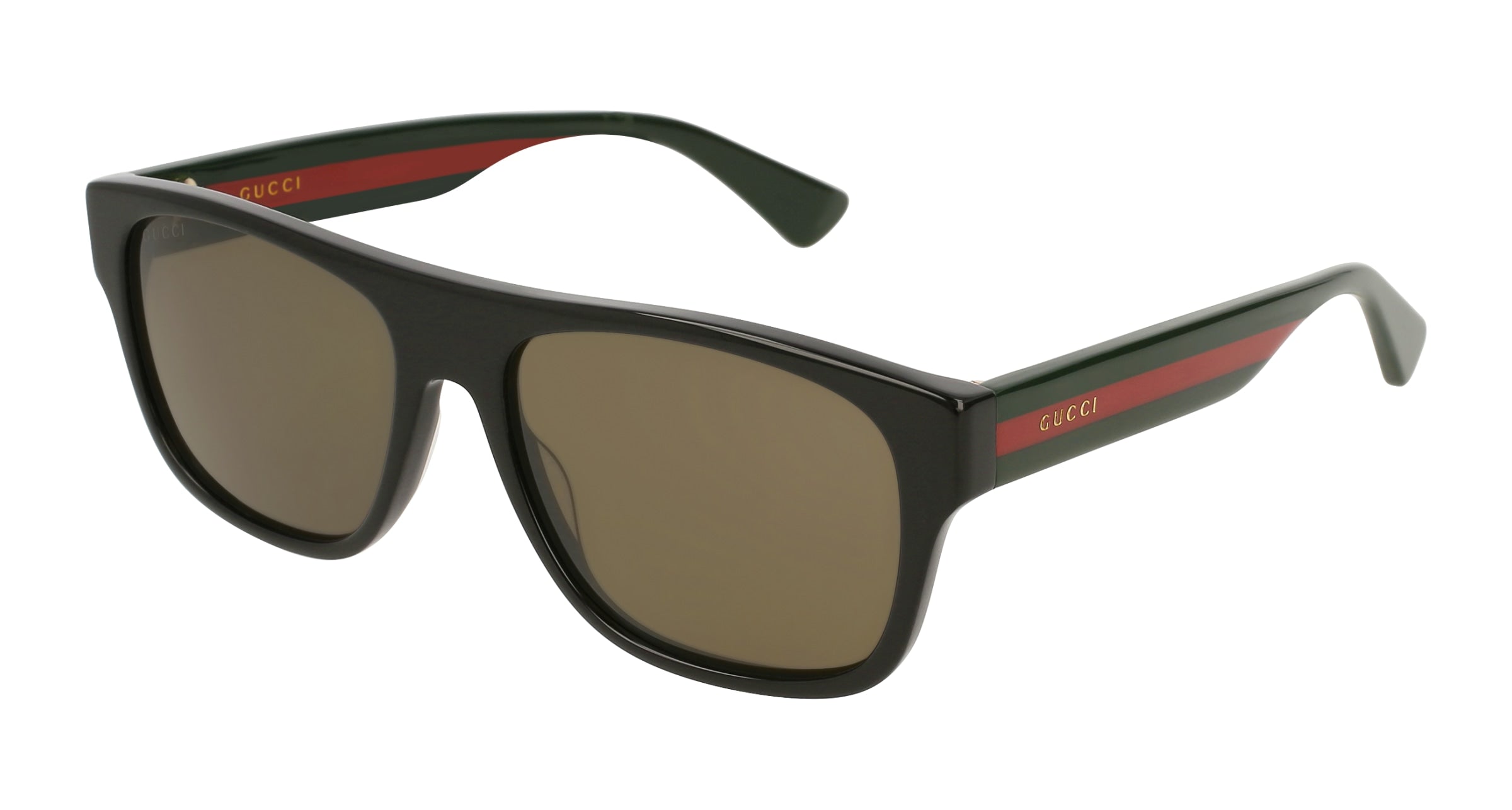 Gucci Uomo Gucci GG0341S 002 Occhiali da sole Acetato Nero Grigio Squadrata Polarizzata