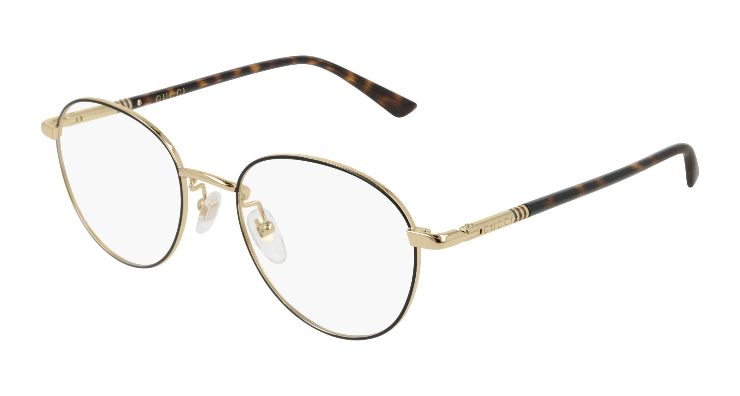 Gucci Uomo Gucci GG0392O 002 Montature da vista Metallo Nero Trasparente Rotonda Gucci Uomo Gucci GG0392O 002 Montature da vista Metallo Nero Trasparente Rotonda