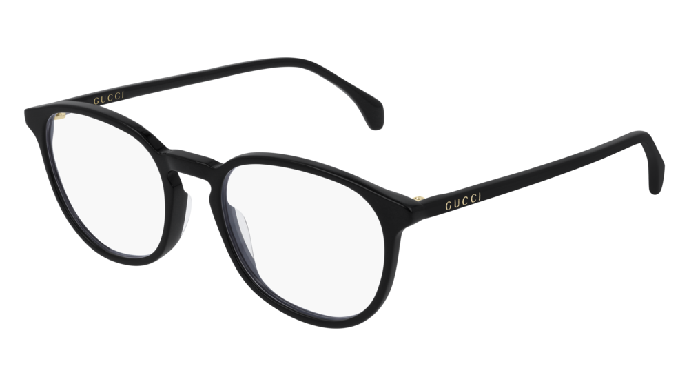 Gucci Uomo Gucci GG0551O 001 Montature da vista Acetato Nero Trasparente Rotonda Gucci Uomo Gucci GG0551O 001 Montature da vista Acetato Nero Trasparente Rotonda