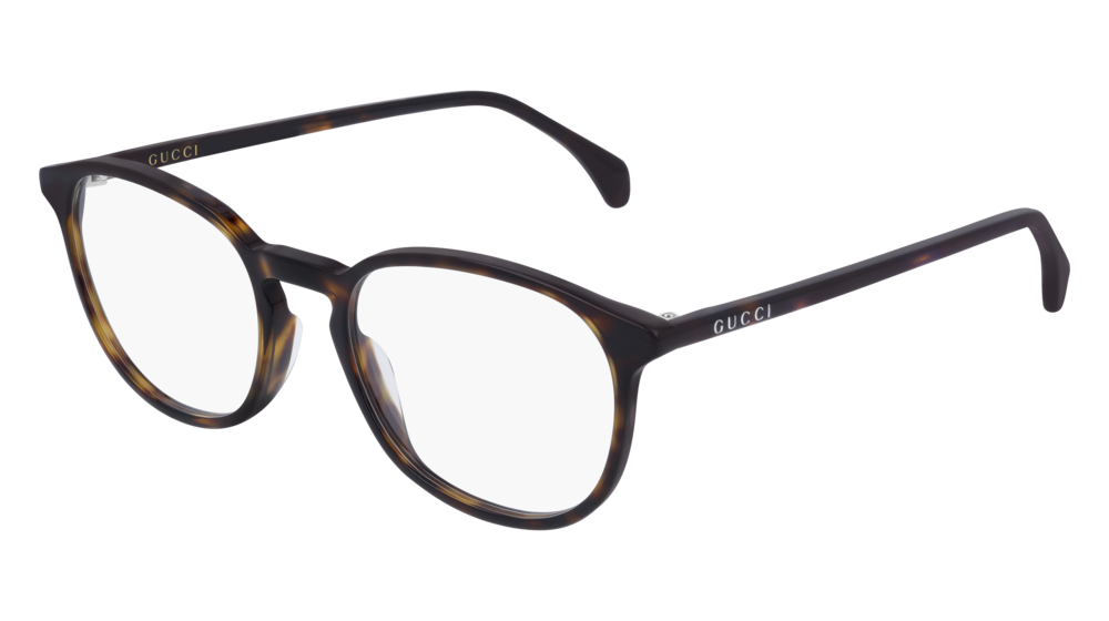 Gucci Uomo Gucci GG0551O 002 Montature da vista Acetato Havana Trasparente Rotonda Gucci Uomo Gucci GG0551O 002 Montature da vista Acetato Havana Trasparente Rotonda