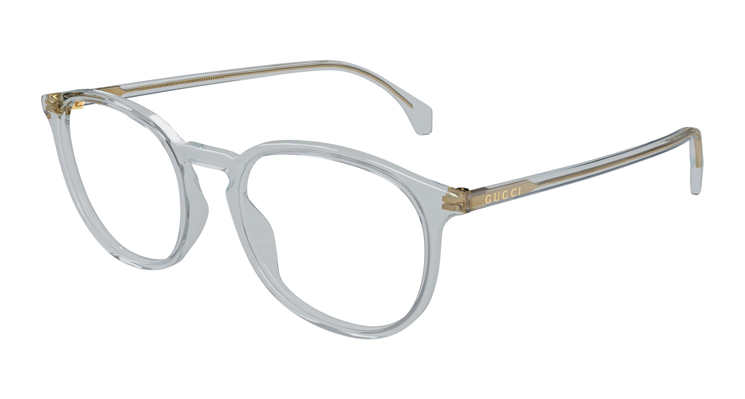 Gucci Uomo Gucci GG0551O 018 Montature da vista Acetato Grigio Trasparente Rotonda Gucci Uomo Gucci GG0551O 018 Montature da vista Acetato Grigio Trasparente Rotonda