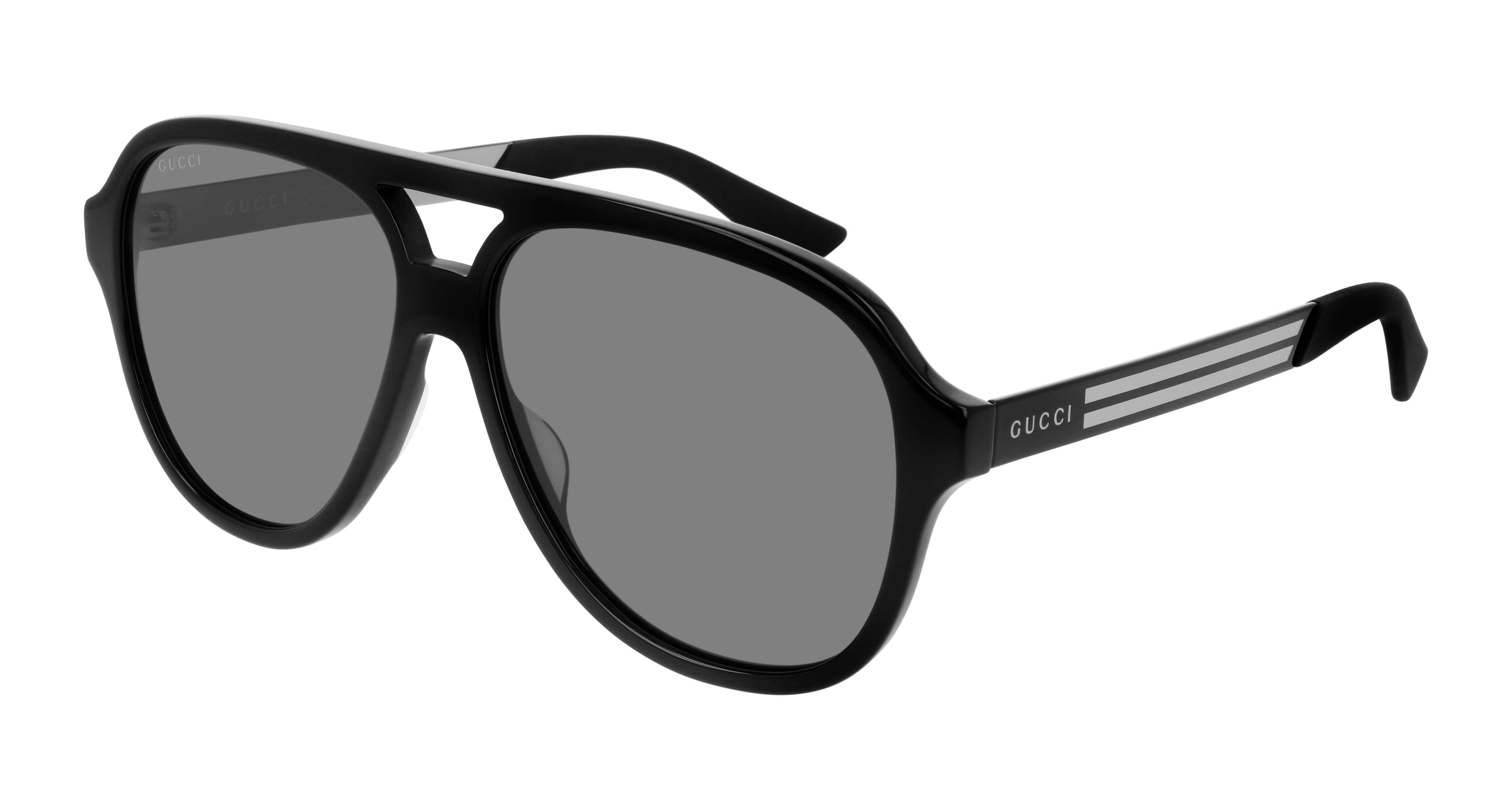 Gucci Uomo Gucci GG0688S 001 Occhiali da sole Acetato Nero Grigio Pilot Gucci Uomo Gucci GG0688S 001 Occhiali da sole Acetato Nero Grigio Pilot