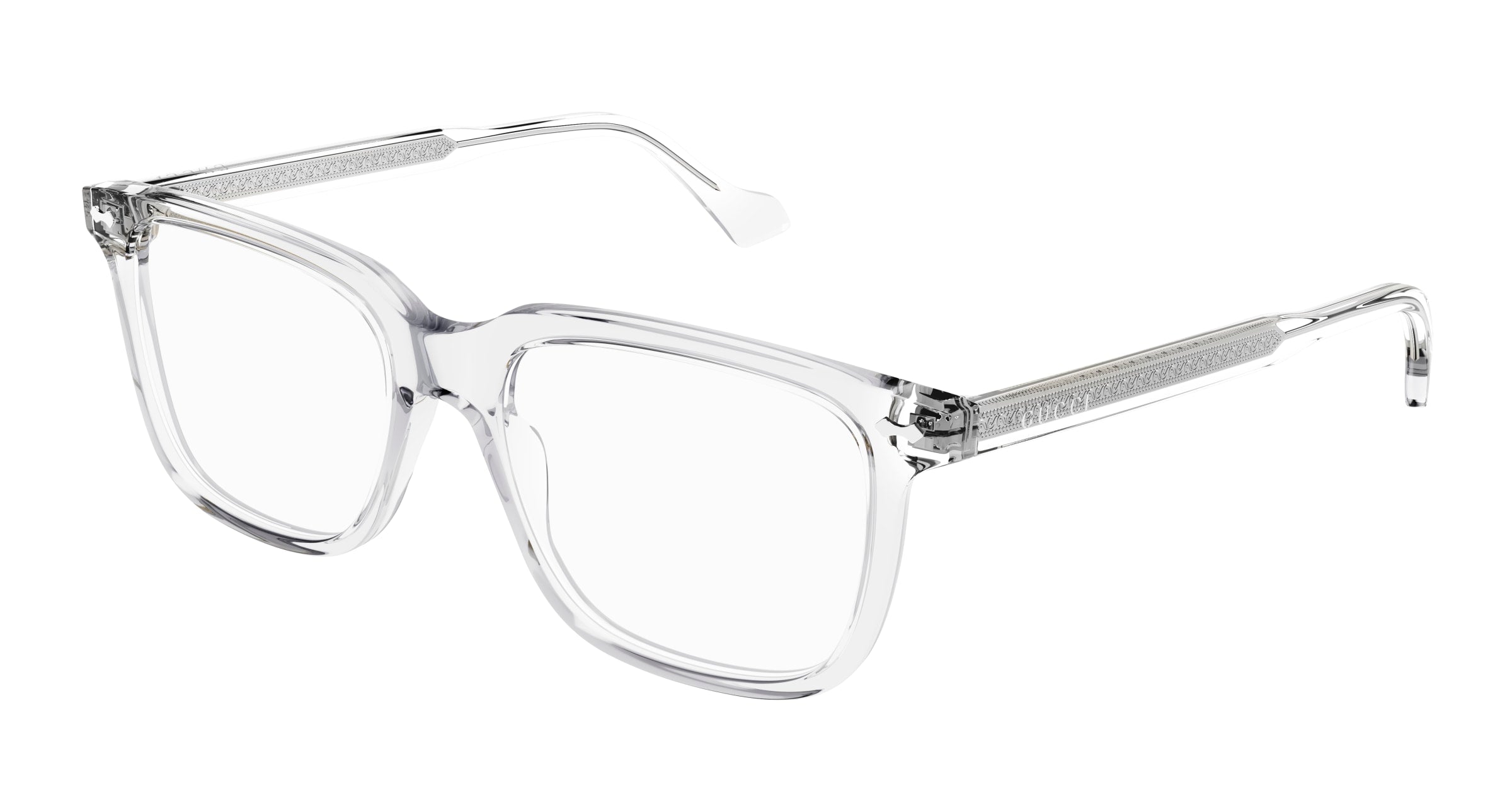 Gucci Uomo Gucci GG0737O 018 Montature da vista Acetato Trasparente Squadrata Gucci Uomo Gucci GG0737O 018 Montature da vista Acetato Trasparente Squadrata
