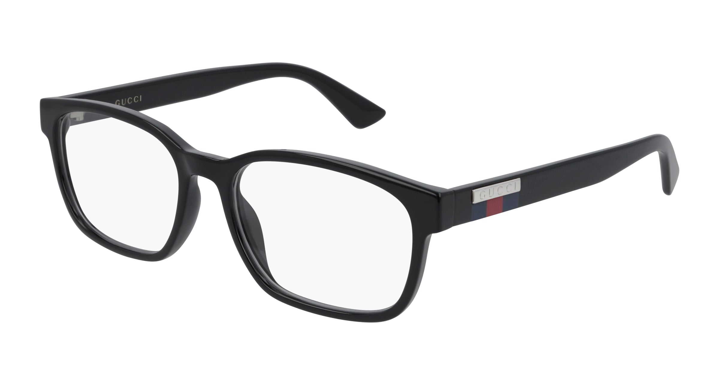 Gucci Uomo Gucci GG0749O 004 Montature da vista Iniettato Nero Trasparente Squadrata