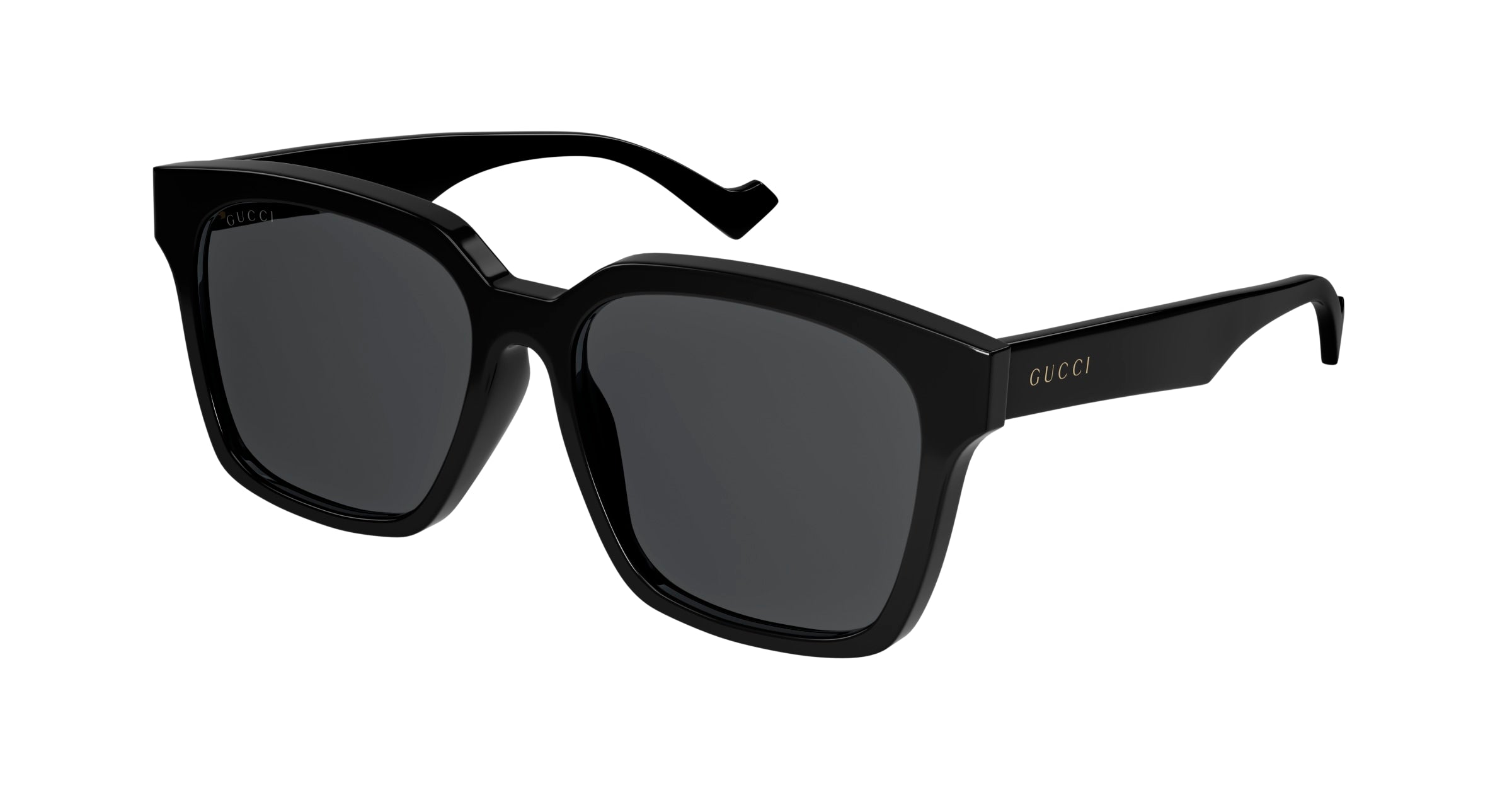 Gucci Uomo Gucci GG0965SA 001 Occhiali da sole Acetato Nero Grigio Squadrata
