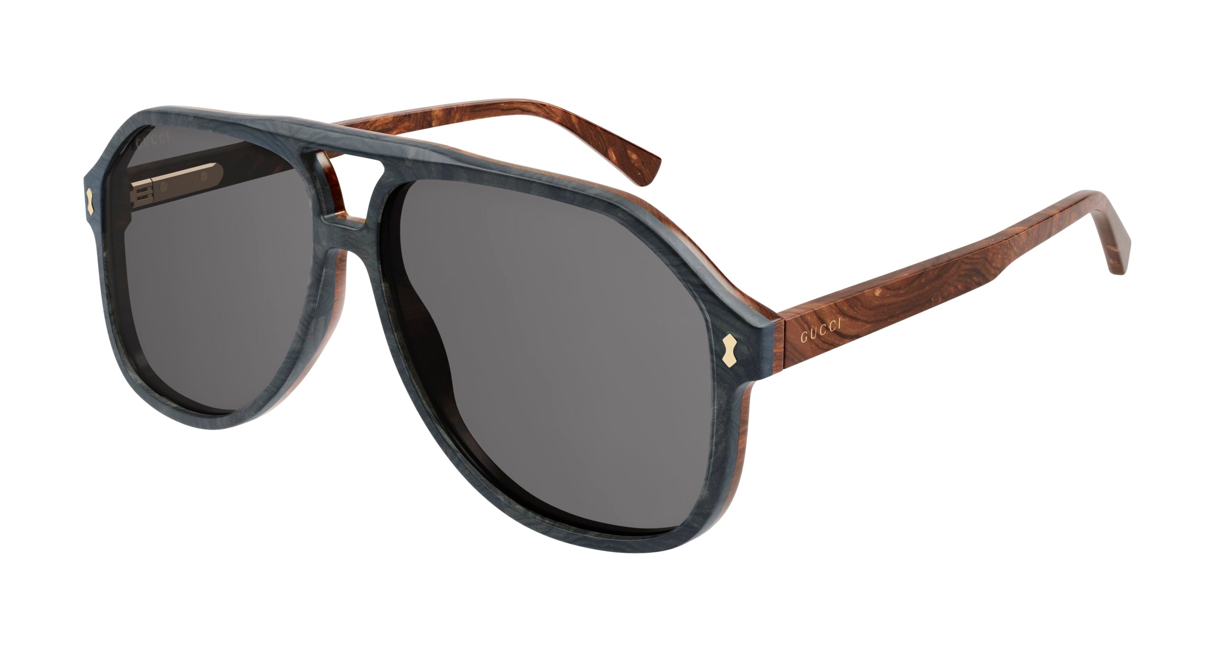 Gucci Uomo Gucci GG1042S 003 Occhiali da sole Acetato Blu Grigio Pilot Normale Gucci Uomo Gucci GG1042S 003 Occhiali da sole Acetato Blu Grigio Pilot Normale