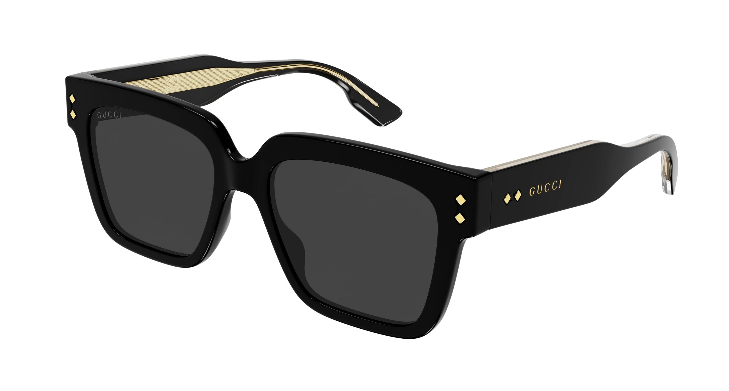 Gucci Uomo Gucci GG1084S 001 Occhiali da sole Acetato Nero Grigio Squadrata