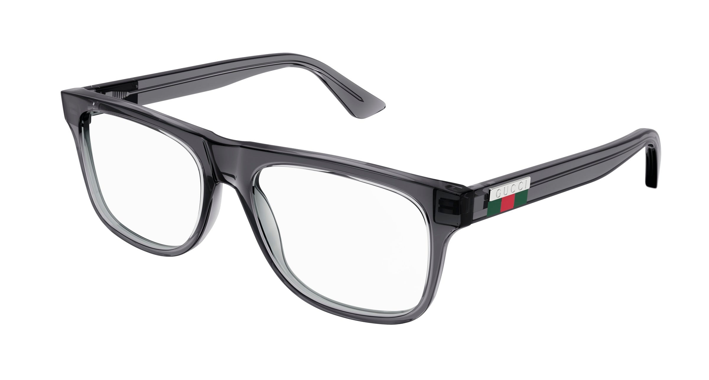 Gucci Uomo Gucci GG1117O 003 Montature da vista Iniettato Grigio Trasparente Squadrata Gucci Uomo Gucci GG1117O 003 Montature da vista Iniettato Grigio Trasparente Squadrata
