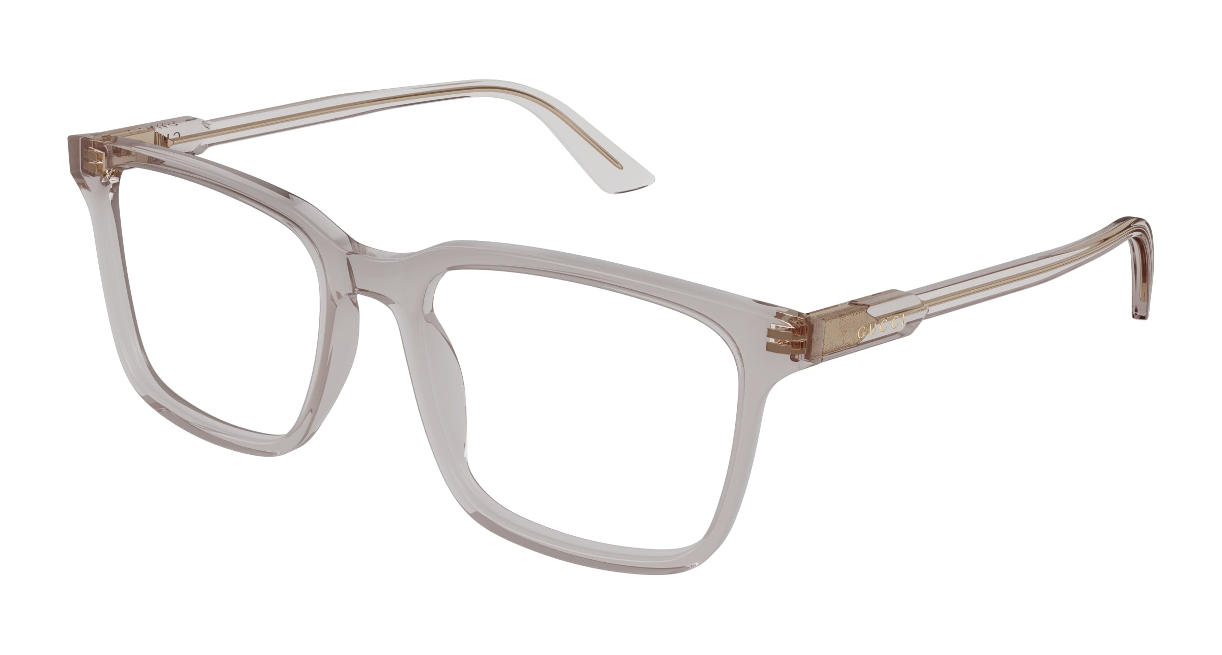 Gucci Uomo Gucci GG1120O 007 Montature da vista Acetato Grigio Trasparente Squadrata