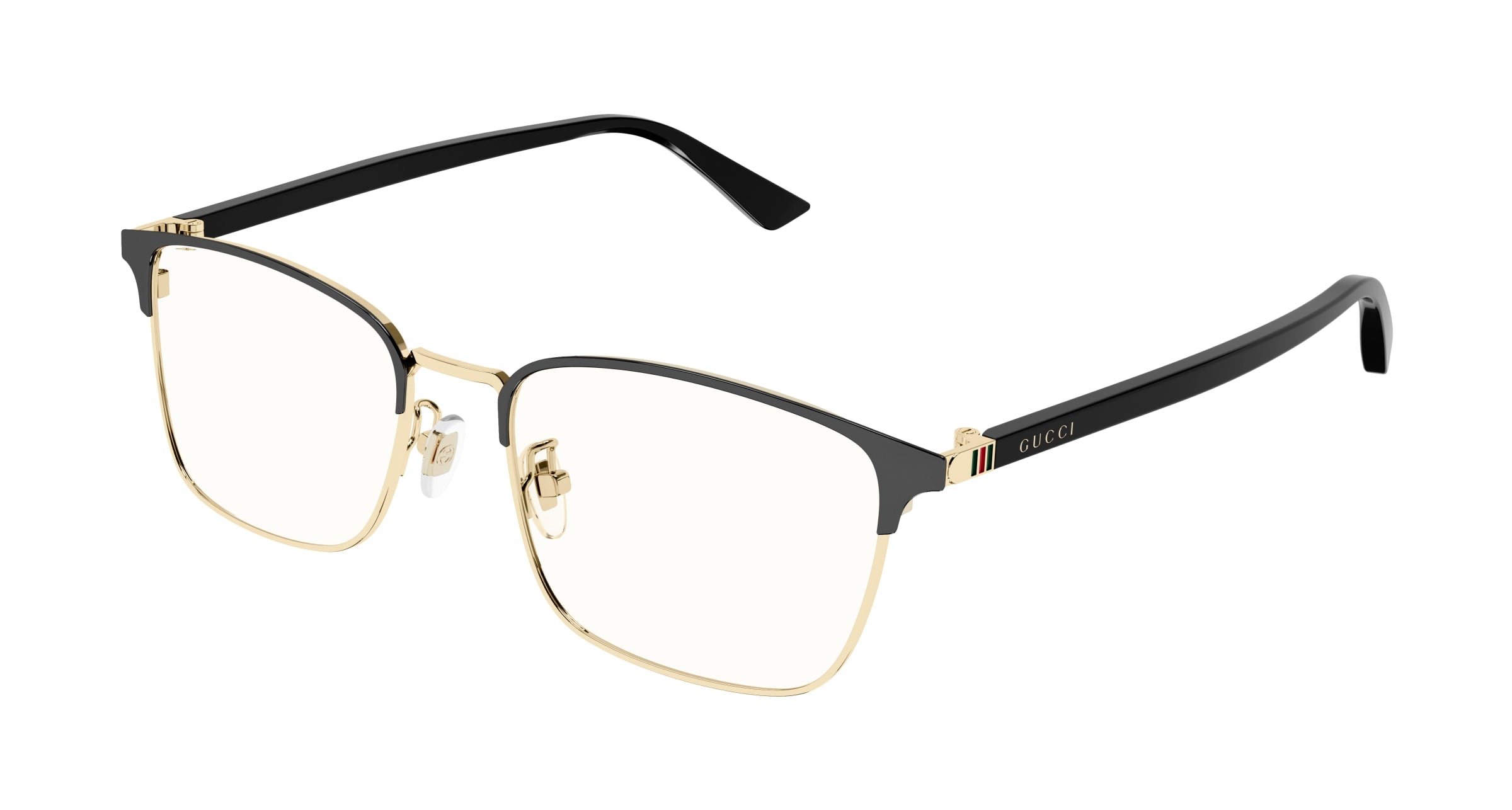 Gucci Uomo Gucci GG1124OA 001 Montature da vista Metallo Nero Squadrata
