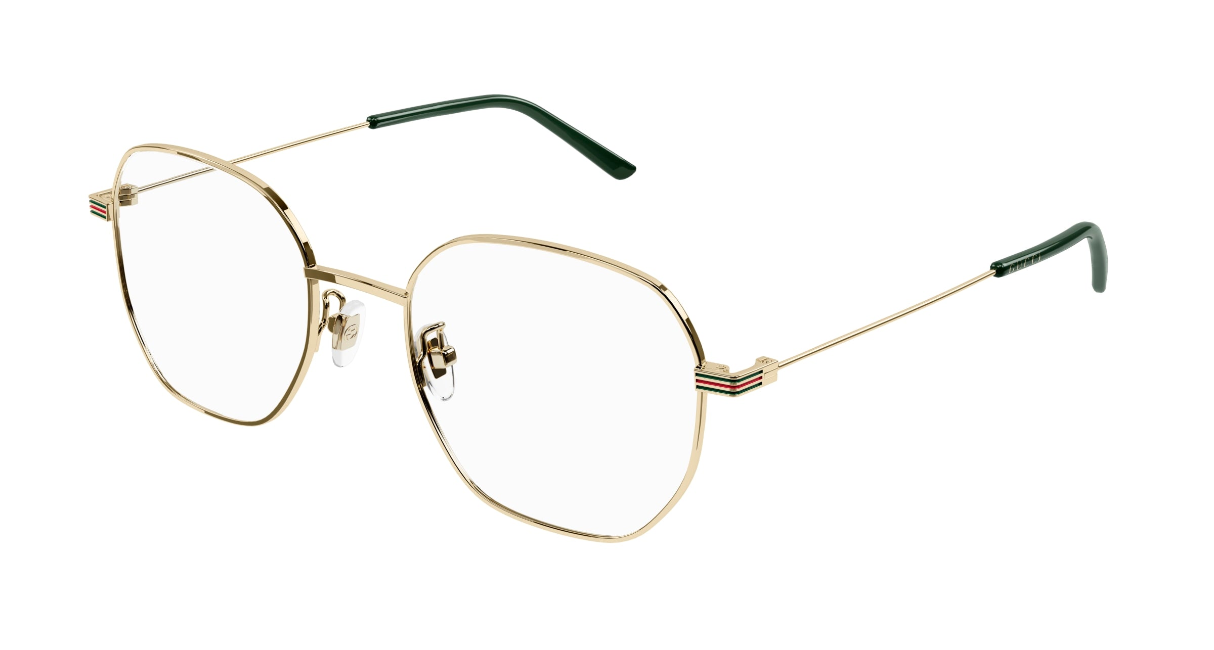 Gucci Uomo Gucci GG1125OA 002 Montature da vista Metallo Oro Geometrica