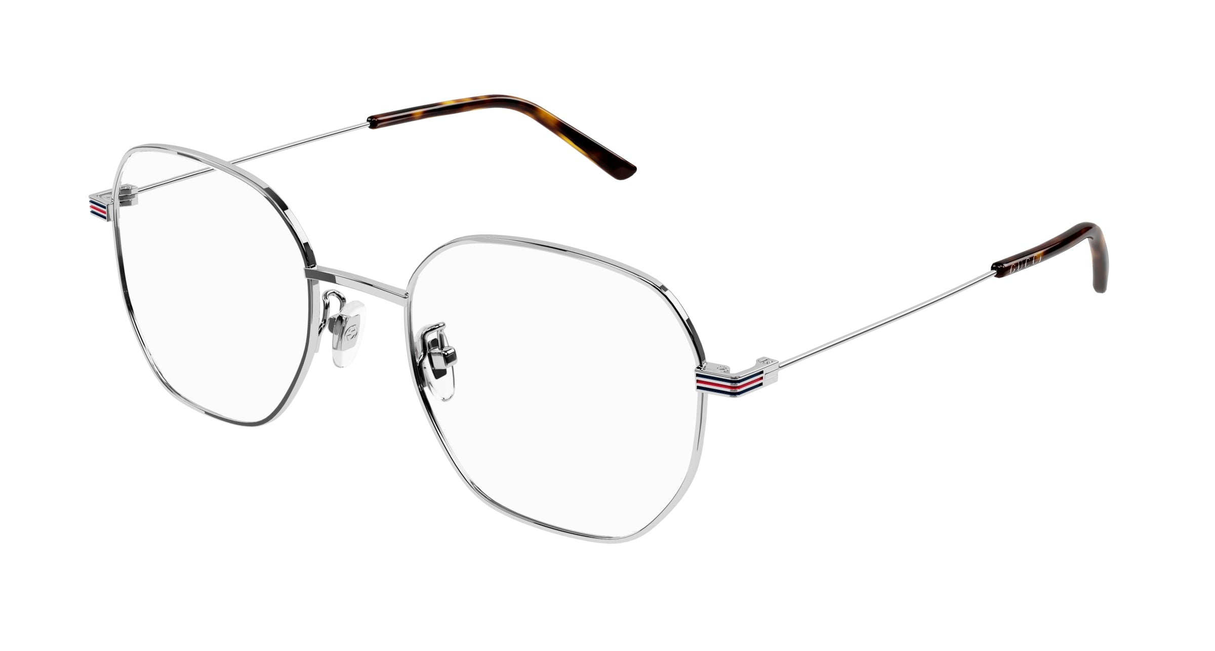 Gucci Uomo Gucci GG1125OA 003 Montature da vista Metallo Argento Geometrica