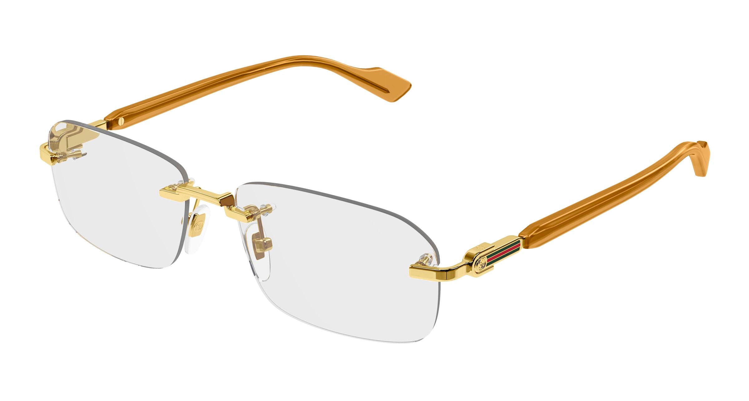 Gucci Uomo Gucci GG1221O 006 Montature da vista Metallo Oro Trasparente Squadrata Gucci Uomo Gucci GG1221O 006 Montature da vista Metallo Oro Trasparente Squadrata